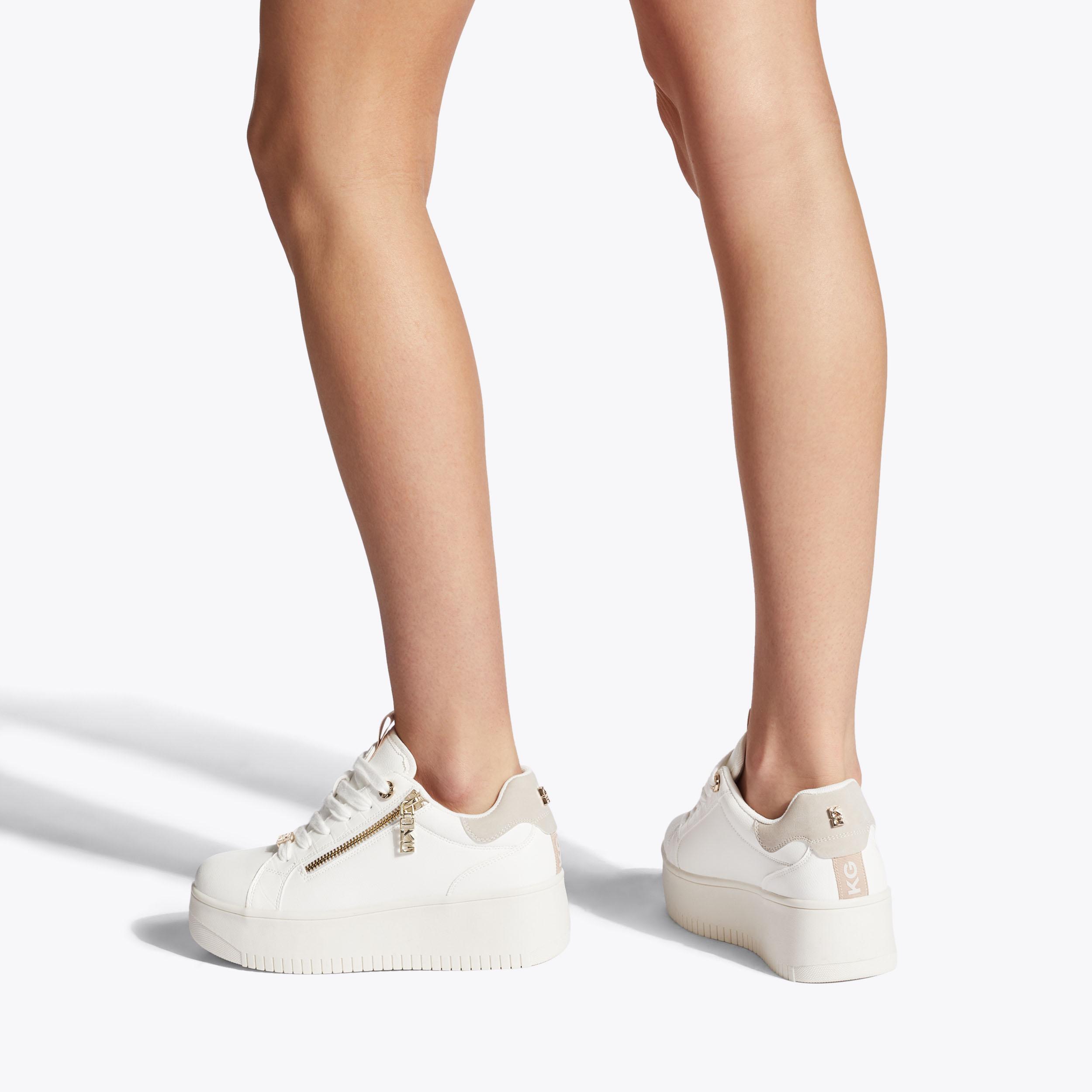 Kurt geiger white trainers womens online