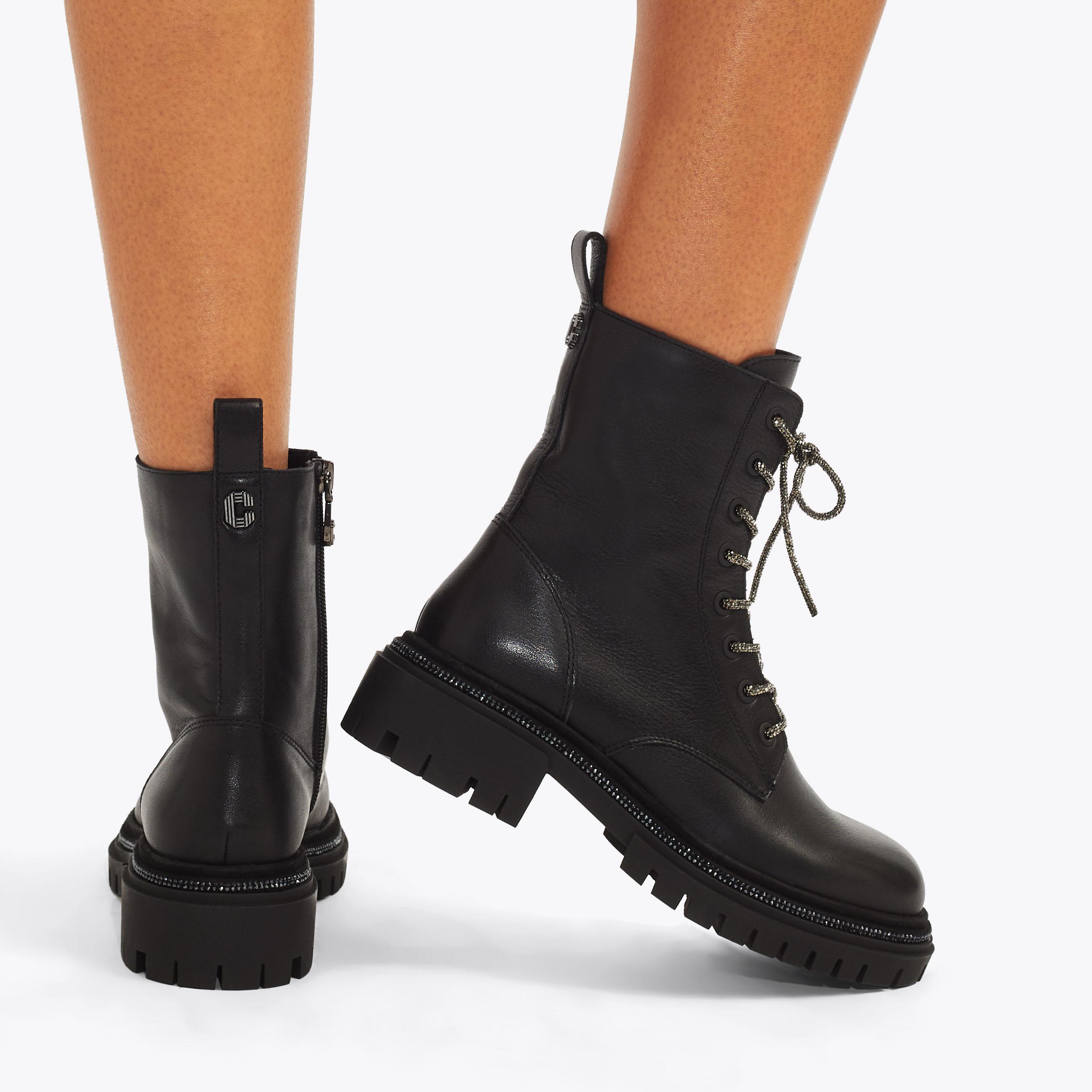 Carvela black lace up on sale boots