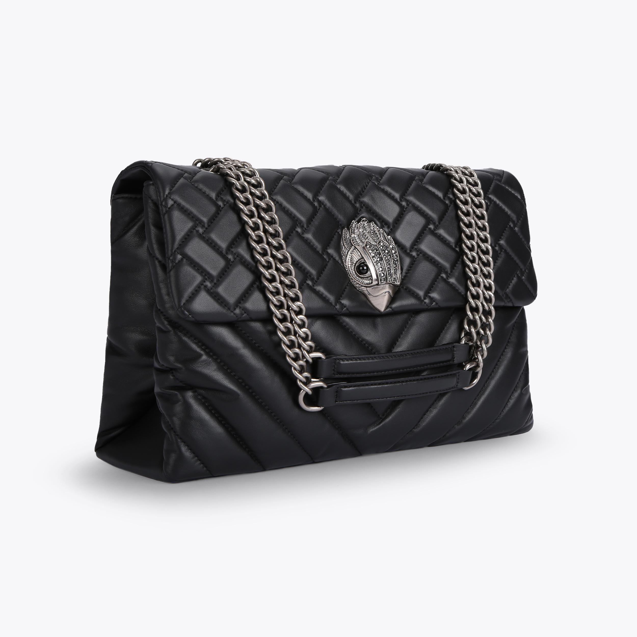 LTHR XXL KENSINGTON BAG Black Quilted Leather Oversized Bag by KURT