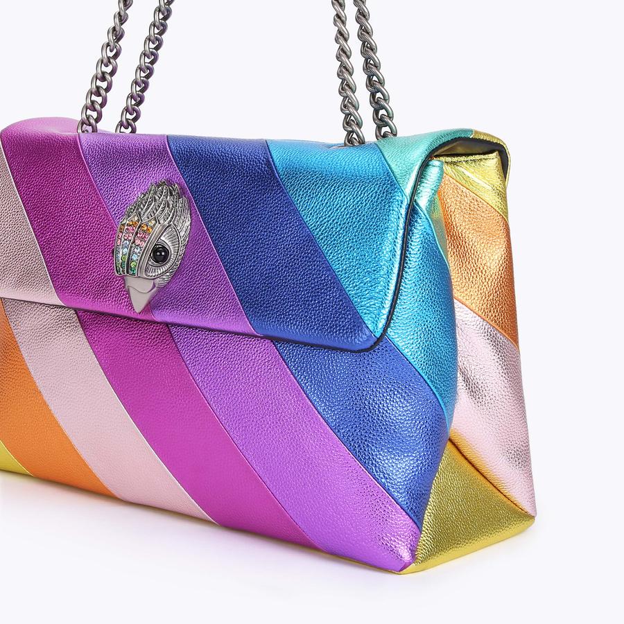 LTHR XXL KENSINGTON BAG Extra Large Rainbow Leather Shoulder Bag by KURT GEIGER LONDON