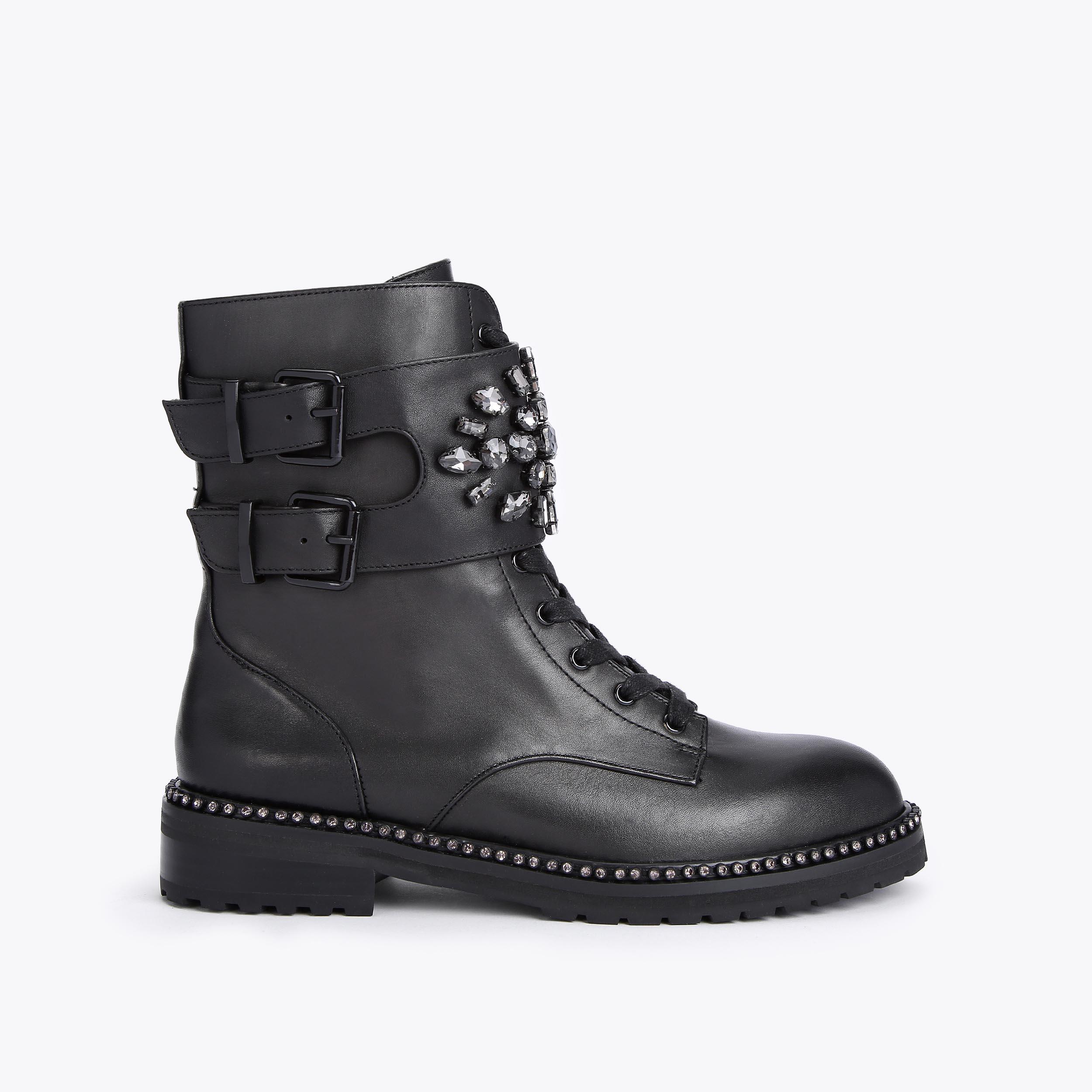 Jewelled biker boots on sale