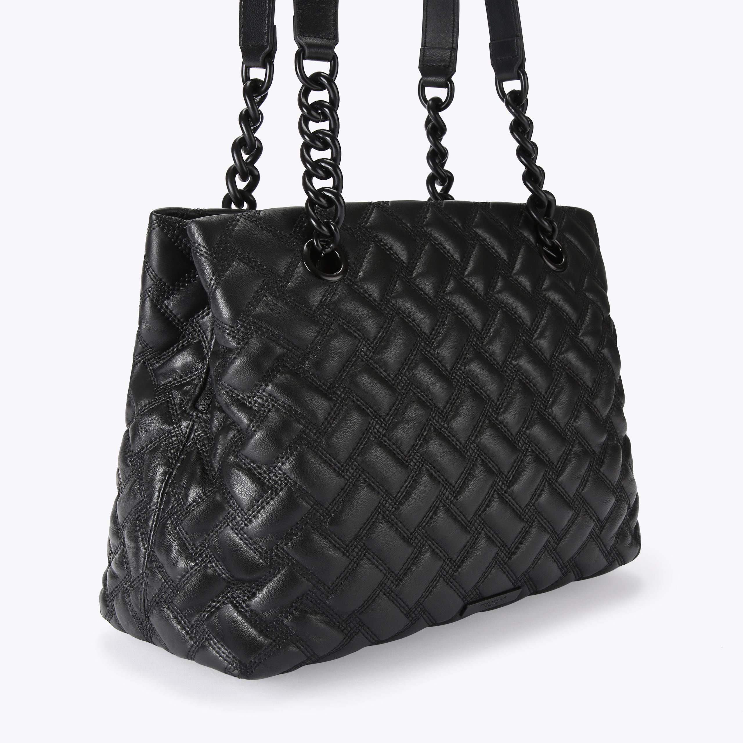KENSINGTON TOTE DR Black Leather Tote Bag by KURT GEIGER LONDON