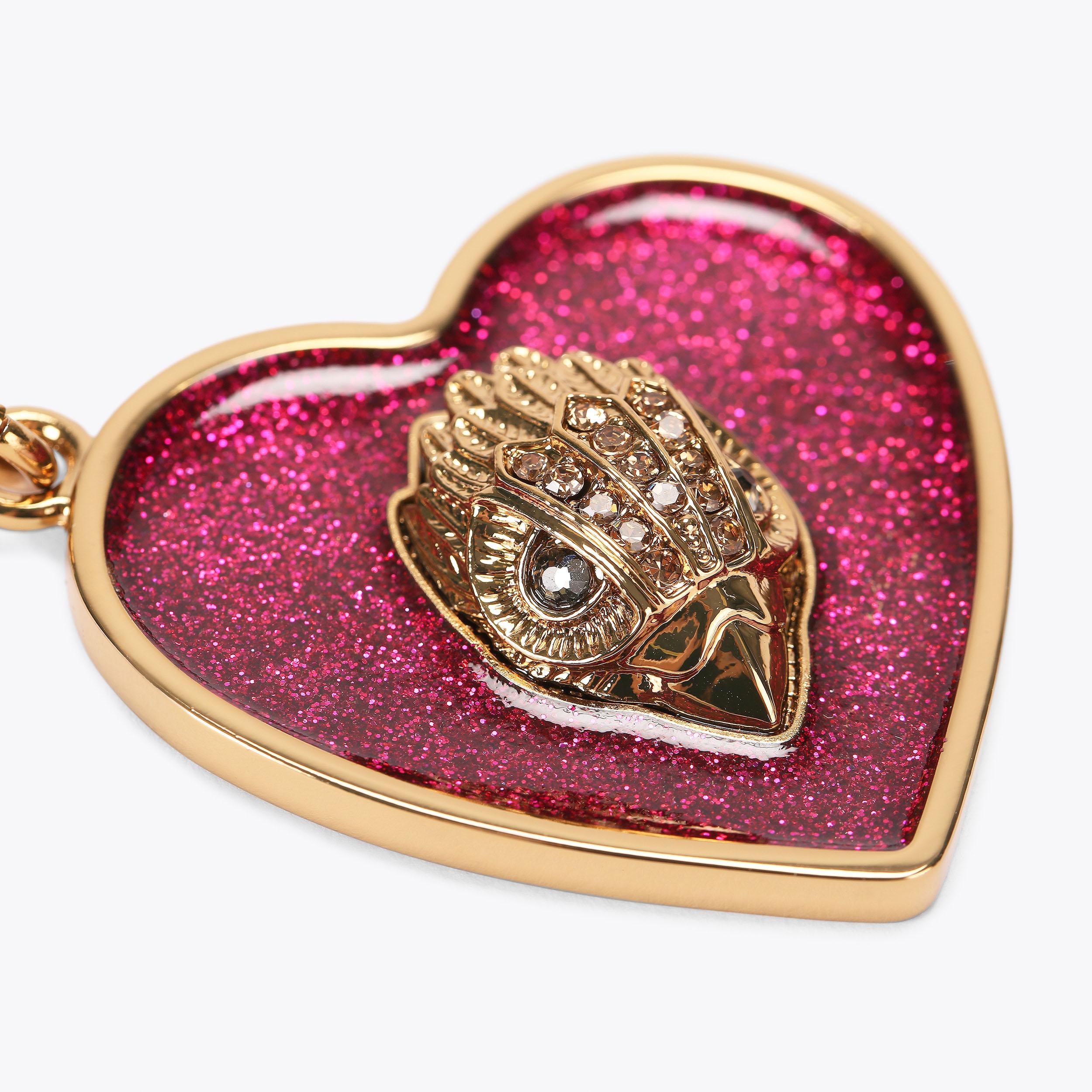 ENAMEL HEART KEYRING Red Heart Keyring by KURT GEIGER LONDON