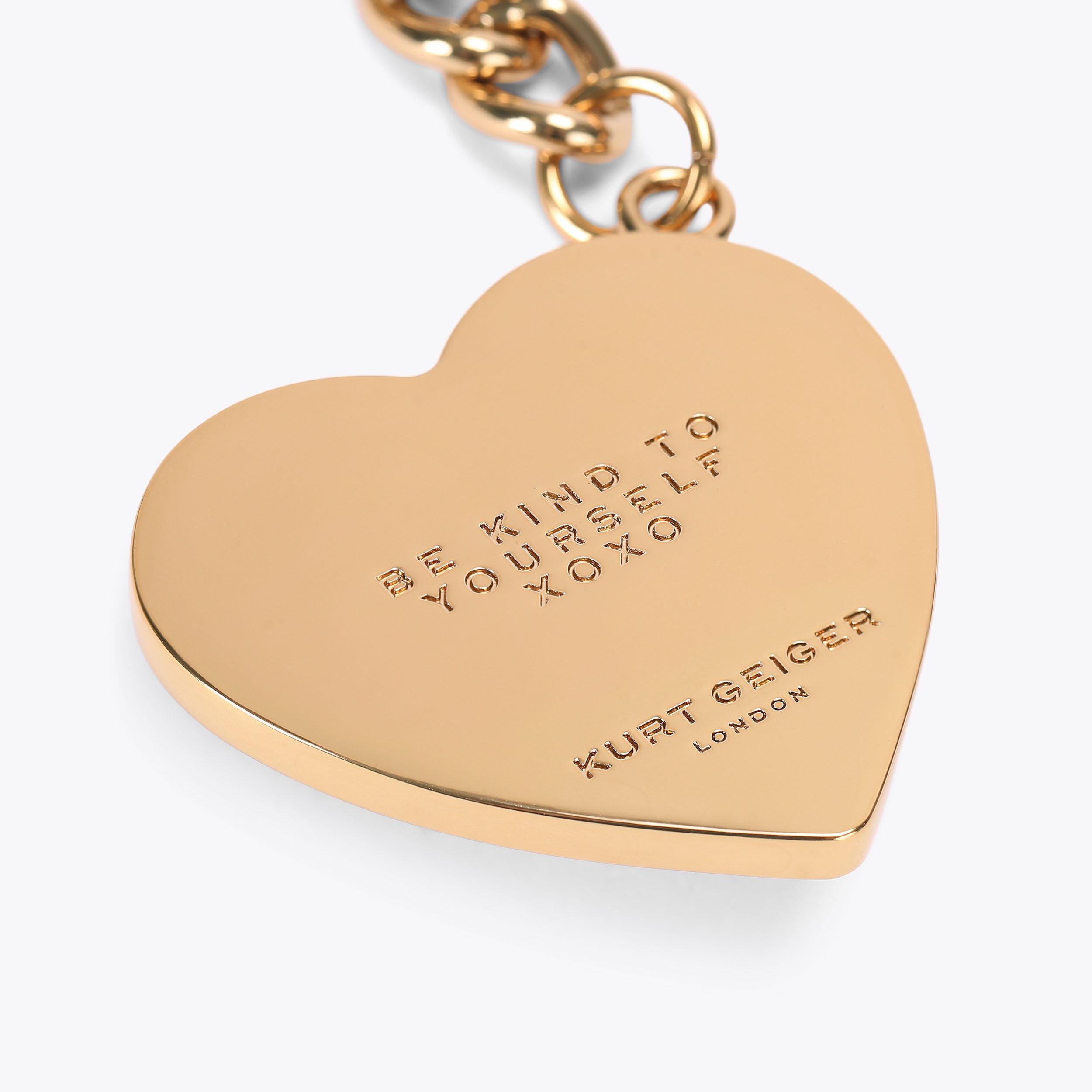 ENAMEL HEART KEYRING Red Heart Keyring by KURT GEIGER LONDON