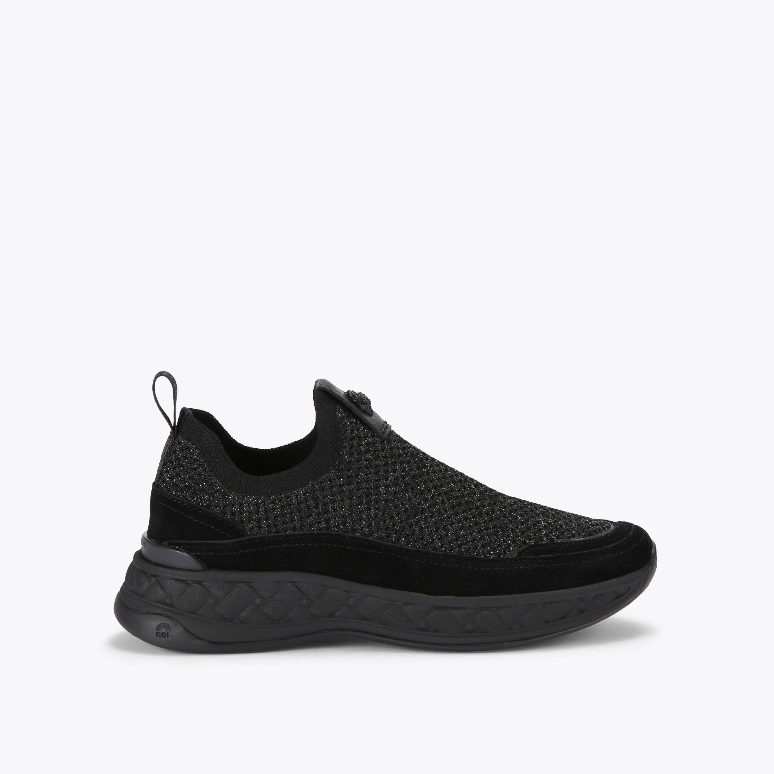 KENSINGTON KNIT SLIP ON Black Slip On Sneaker by KURT GEIGER LONDON