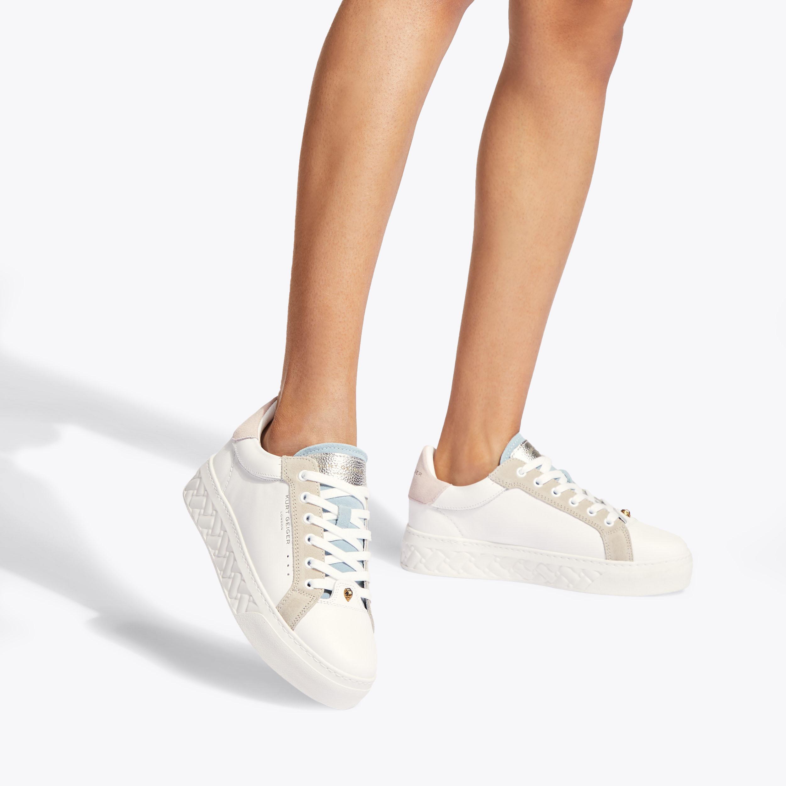 Kurt geiger best sale womens white trainers