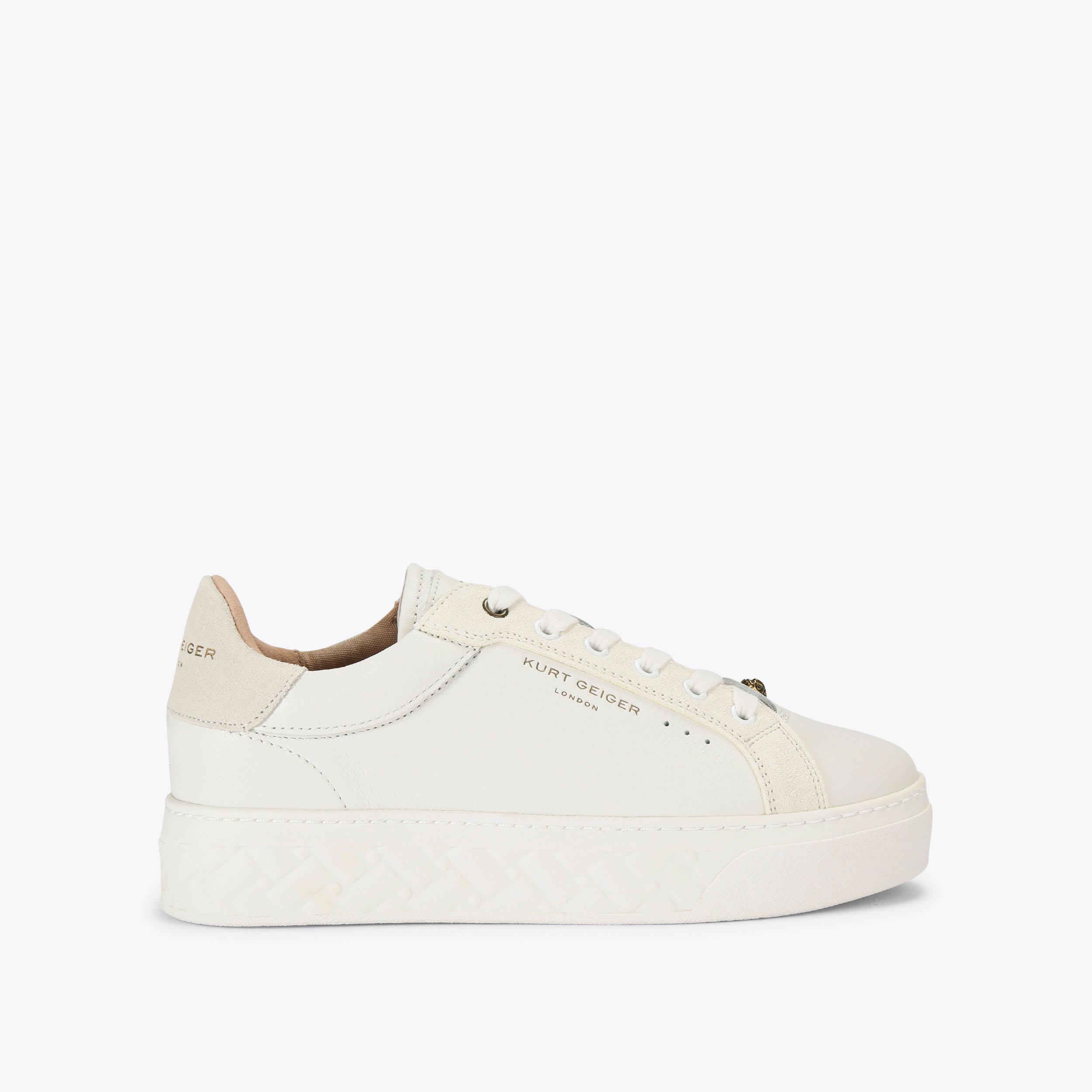 KENSINGTON CUPSOLE White Leather Sneaker by KURT GEIGER LONDON