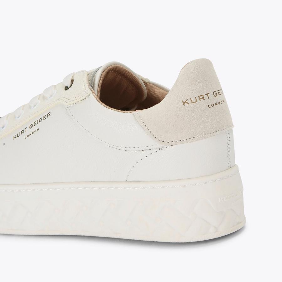 KENSINGTON CUPSOLE White Leather Sneaker by KURT GEIGER LONDON