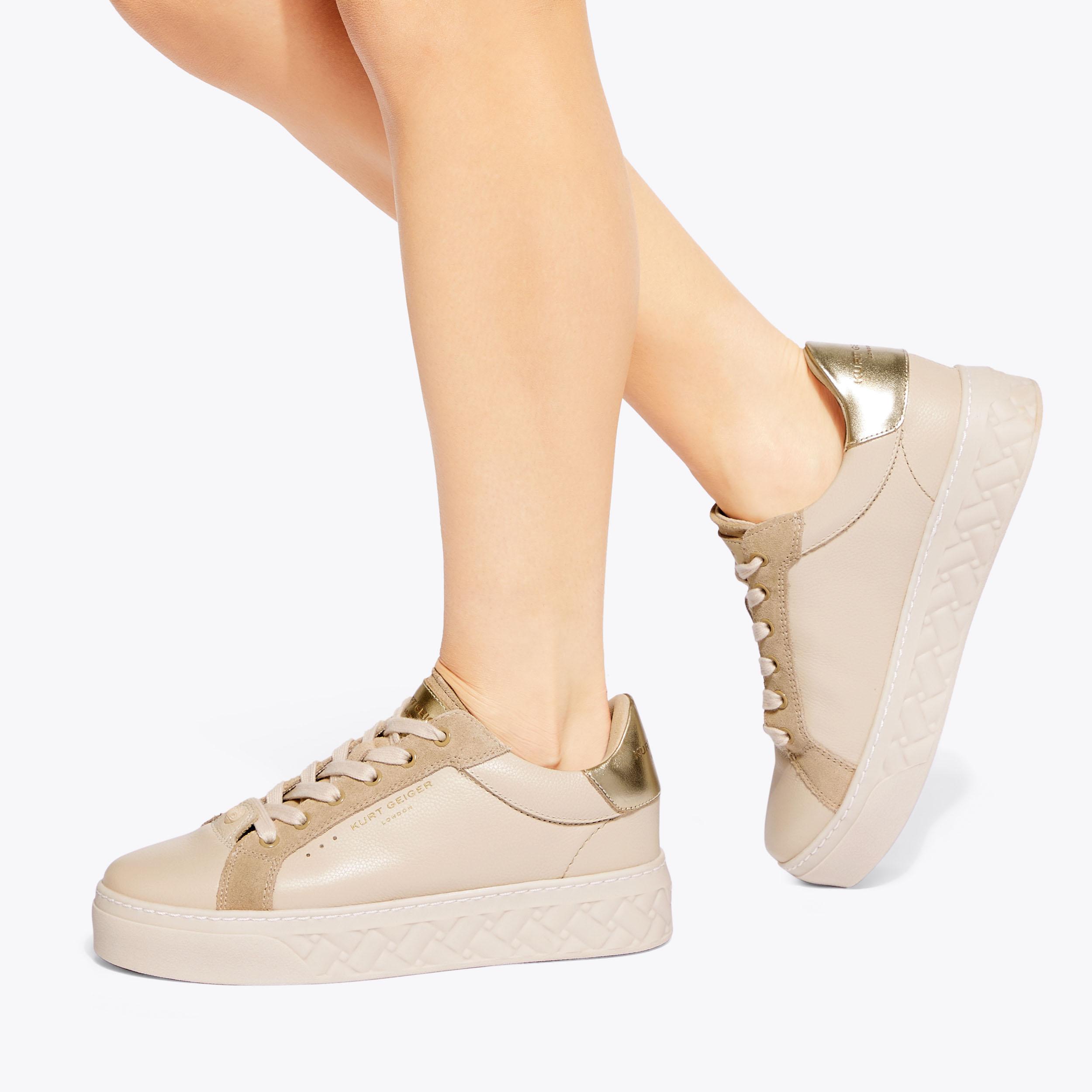 靴  - KENNEDY LONDON Kurt Geiger London Girls' Laney Crinkle Leather Eye Sneakers