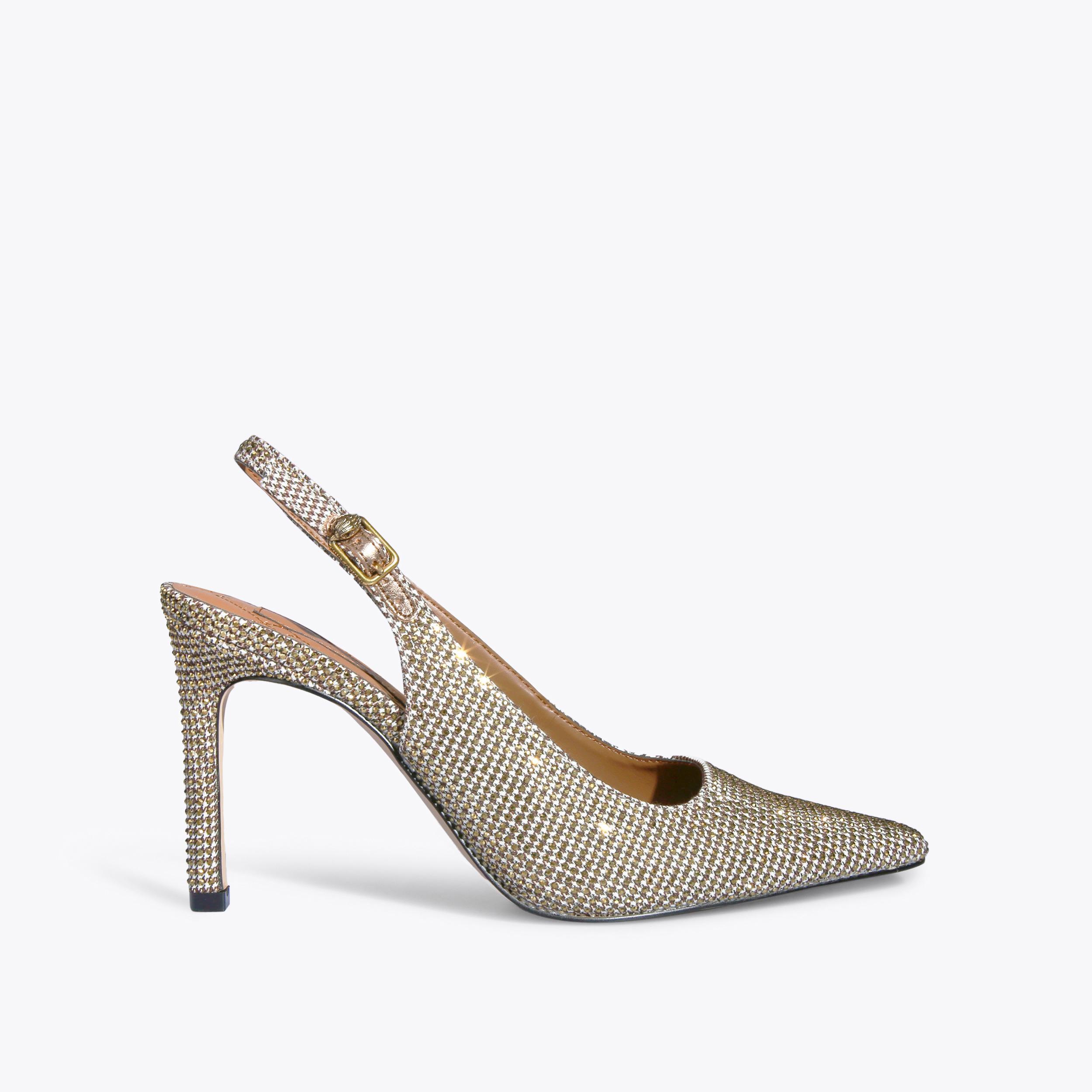 REGENT 90 SLINGBACK Houndstooth Slingback Heels by KURT GEIGER LONDON