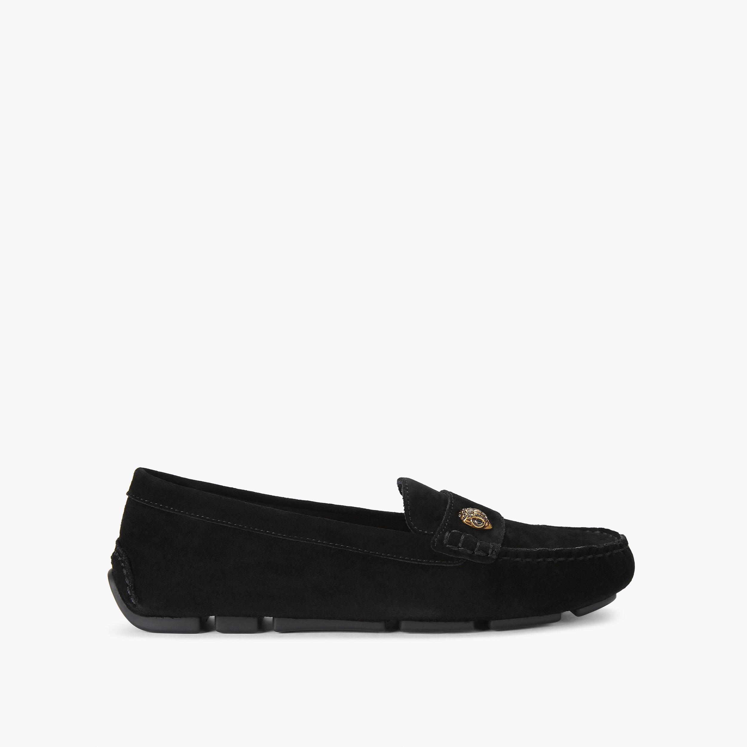 EAGLE DRIVER Black Suede Loafers by KURT GEIGER LONDON