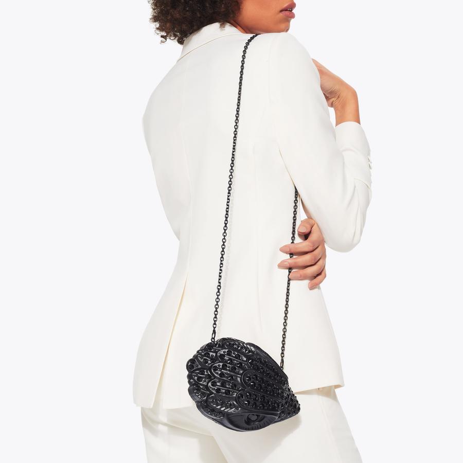 EAGLE CLUTCH Black Eagle Head Clutch by KURT GEIGER LONDON