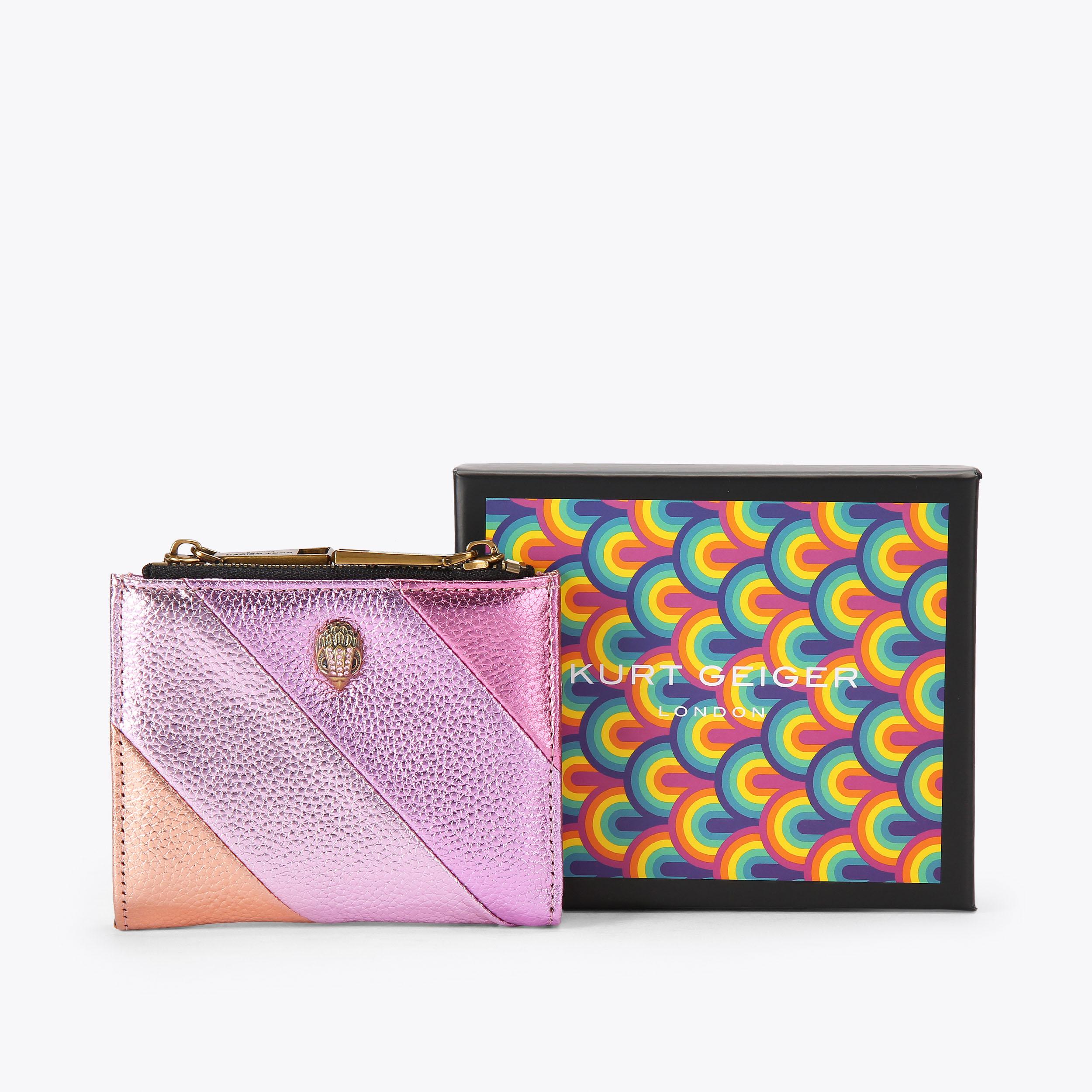 MINI PURSE LEATHER Pink Leather Purse by KURT GEIGER LONDON