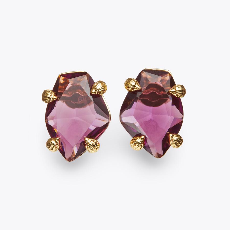 REGENT STUDS Purple Stud Earrings by KURT GEIGER LONDON