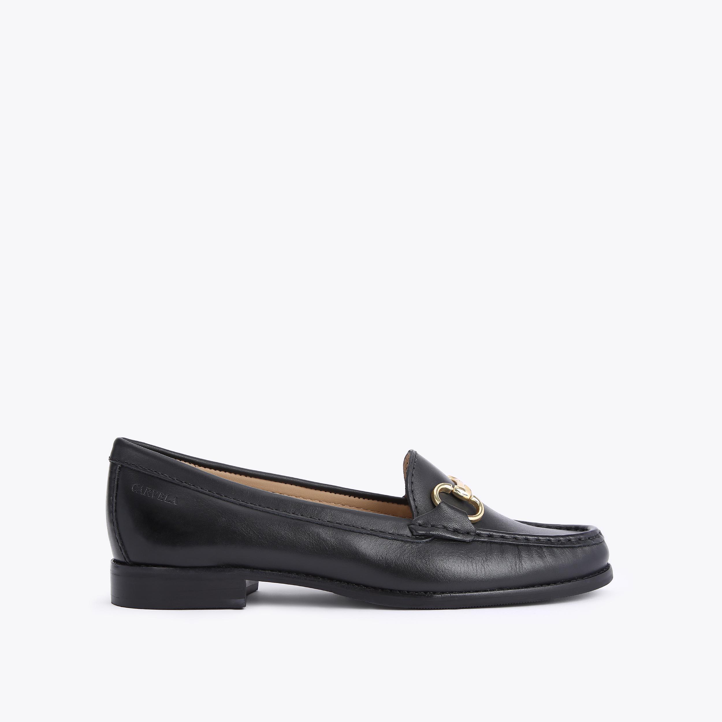CLICK Black Leather Loafers by CARVELA COMFORT