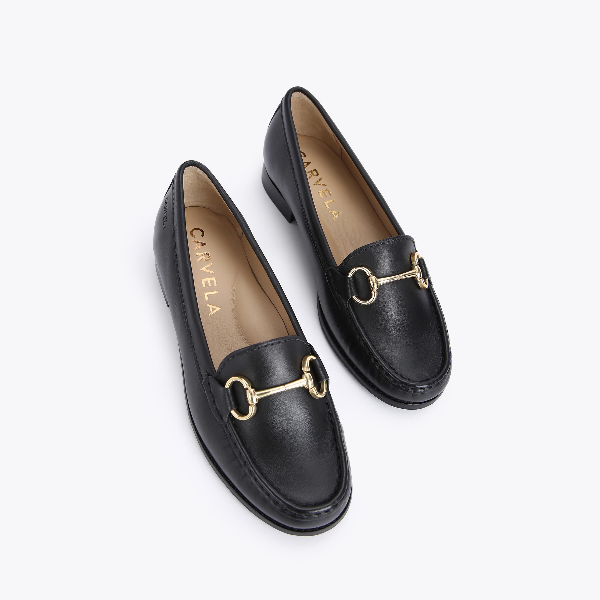 carvela black loafers