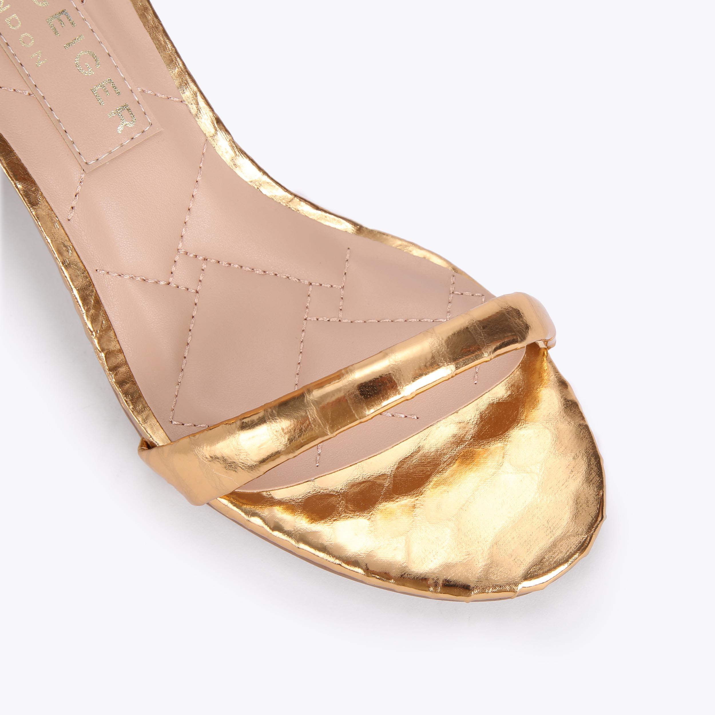 Kurt geiger gold hot sale heeled sandals