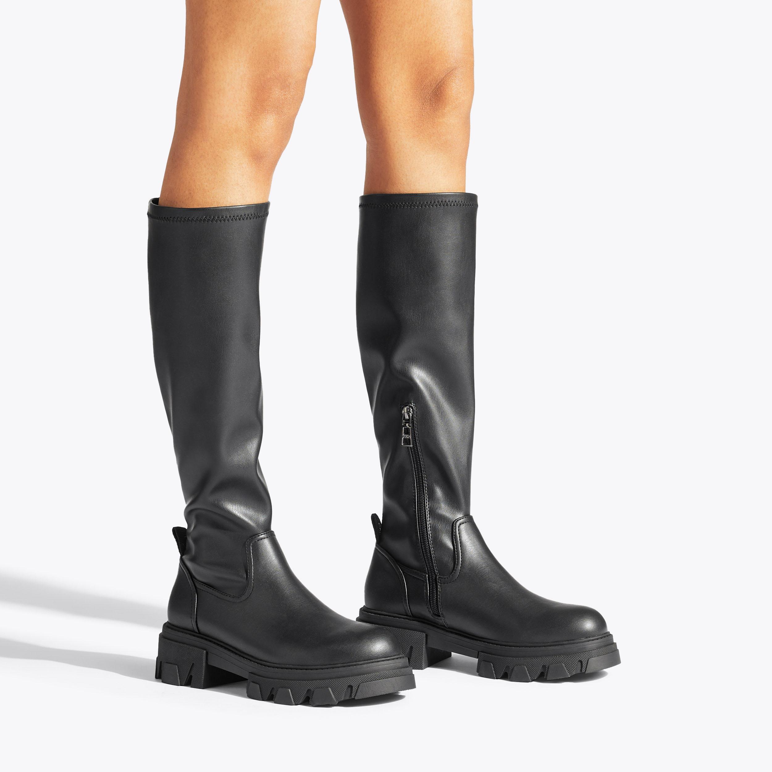 EXPLORER KNEE Black Knee High Boots by CARVELA