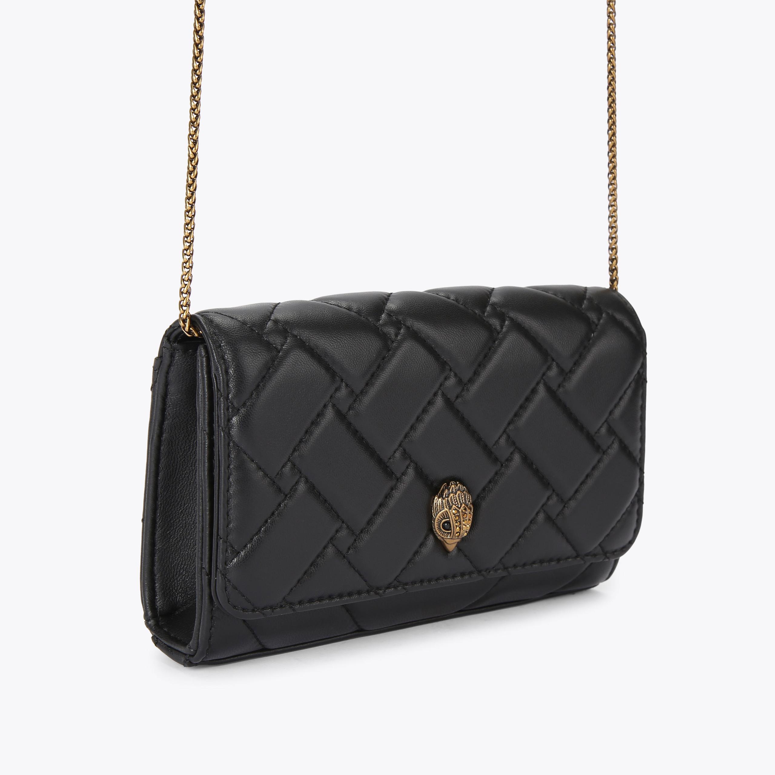 EXTRA MINI KENSINGTON Black Leather Bag by KURT GEIGER LONDON