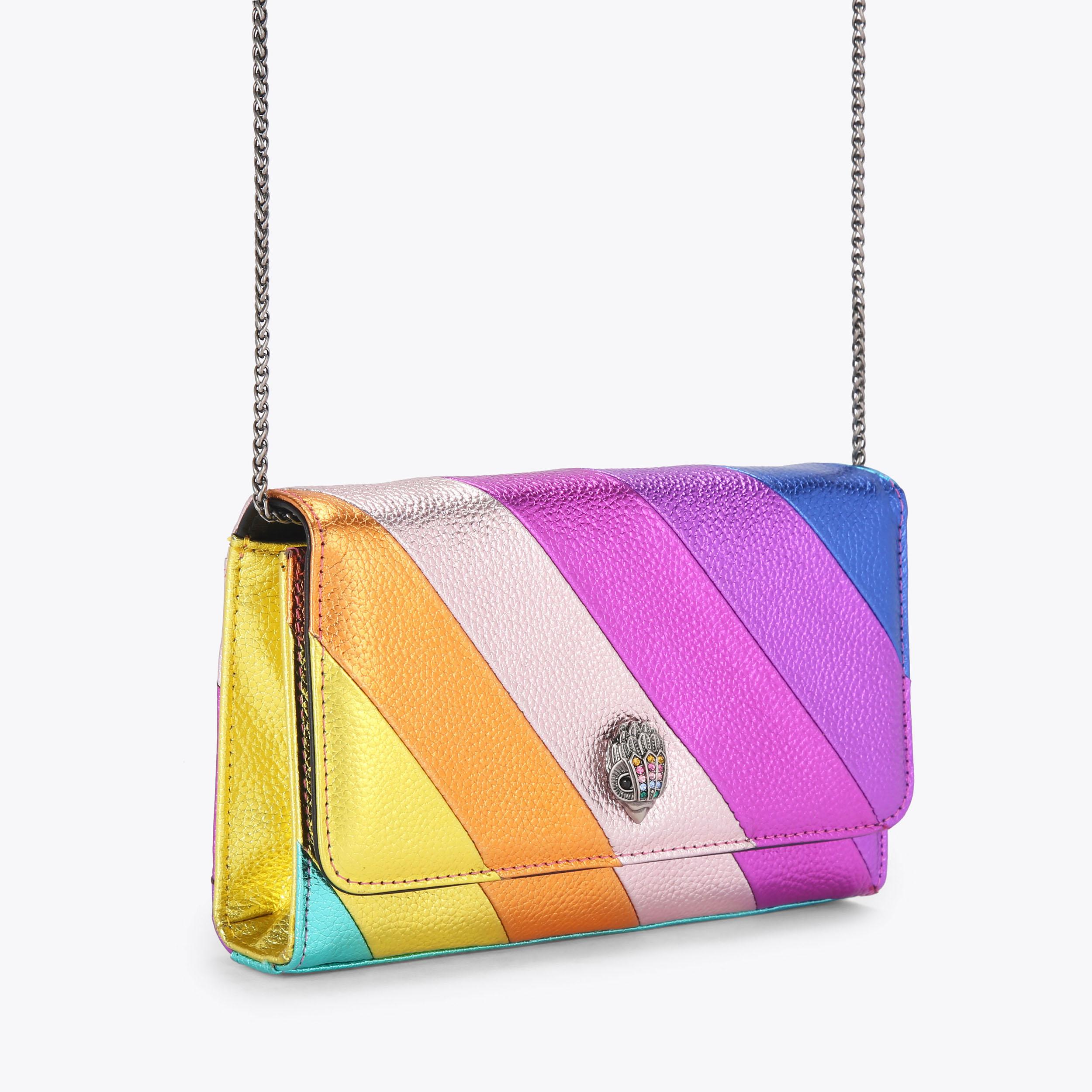 EXTRA MINI KENSINGTON Rainbow Stripe Mini Bag by KURT GEIGER LONDON