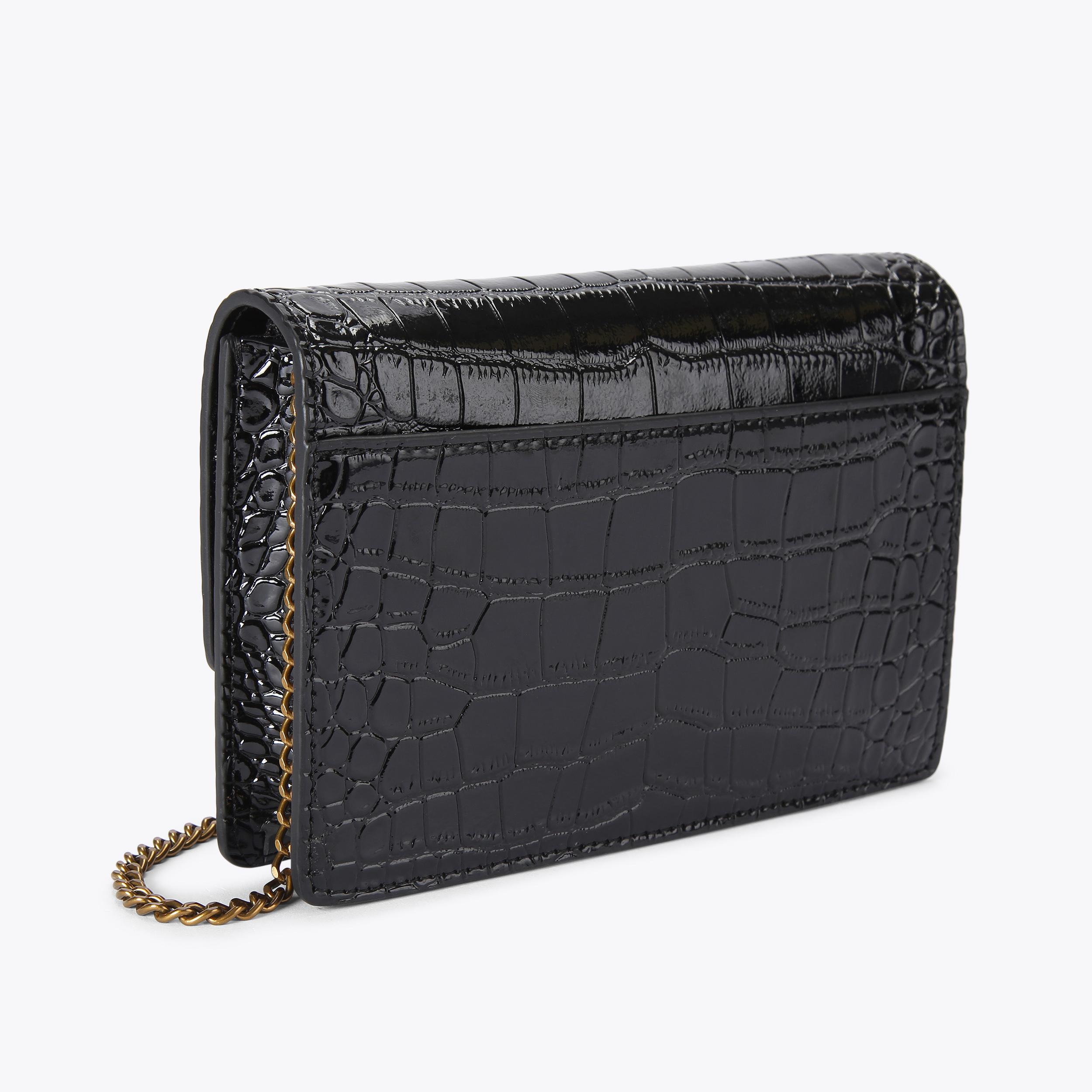 Kurt geiger black croc bag sale