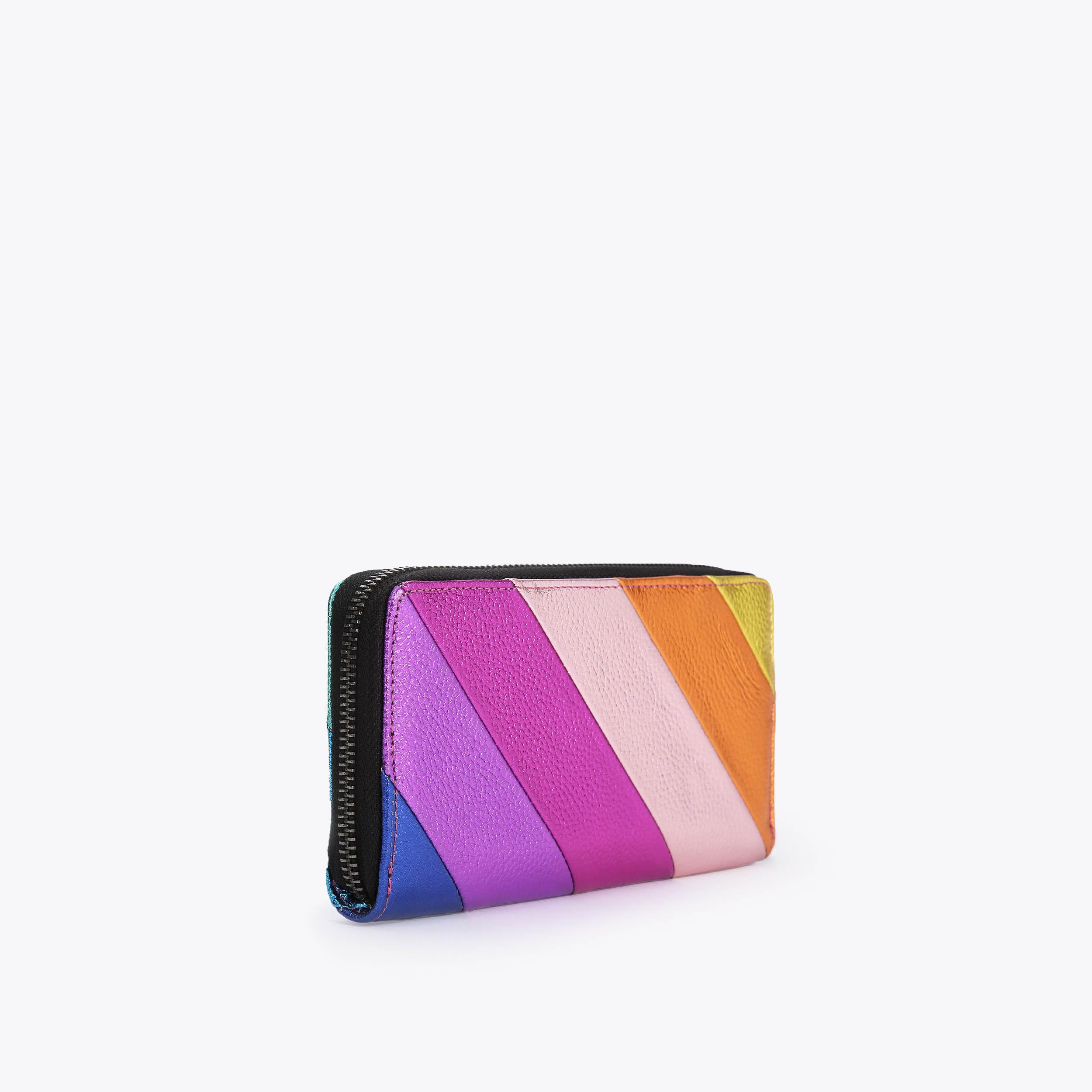 K ZIP AROUND WALLET EAGLE Rainbow Leather Wallet by KURT GEIGER LONDON