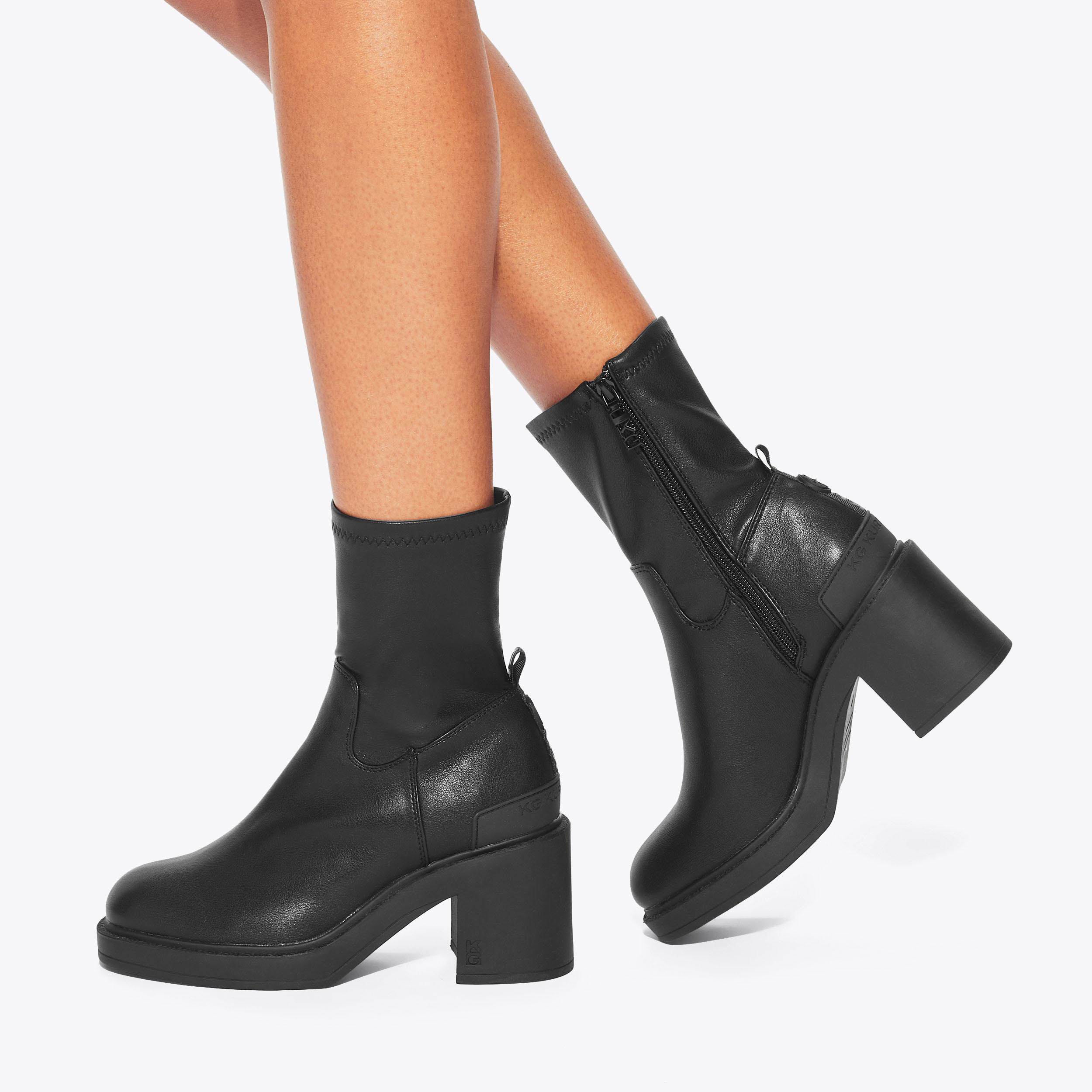 TATE Black Ankle Boots by KG KURT GEIGER