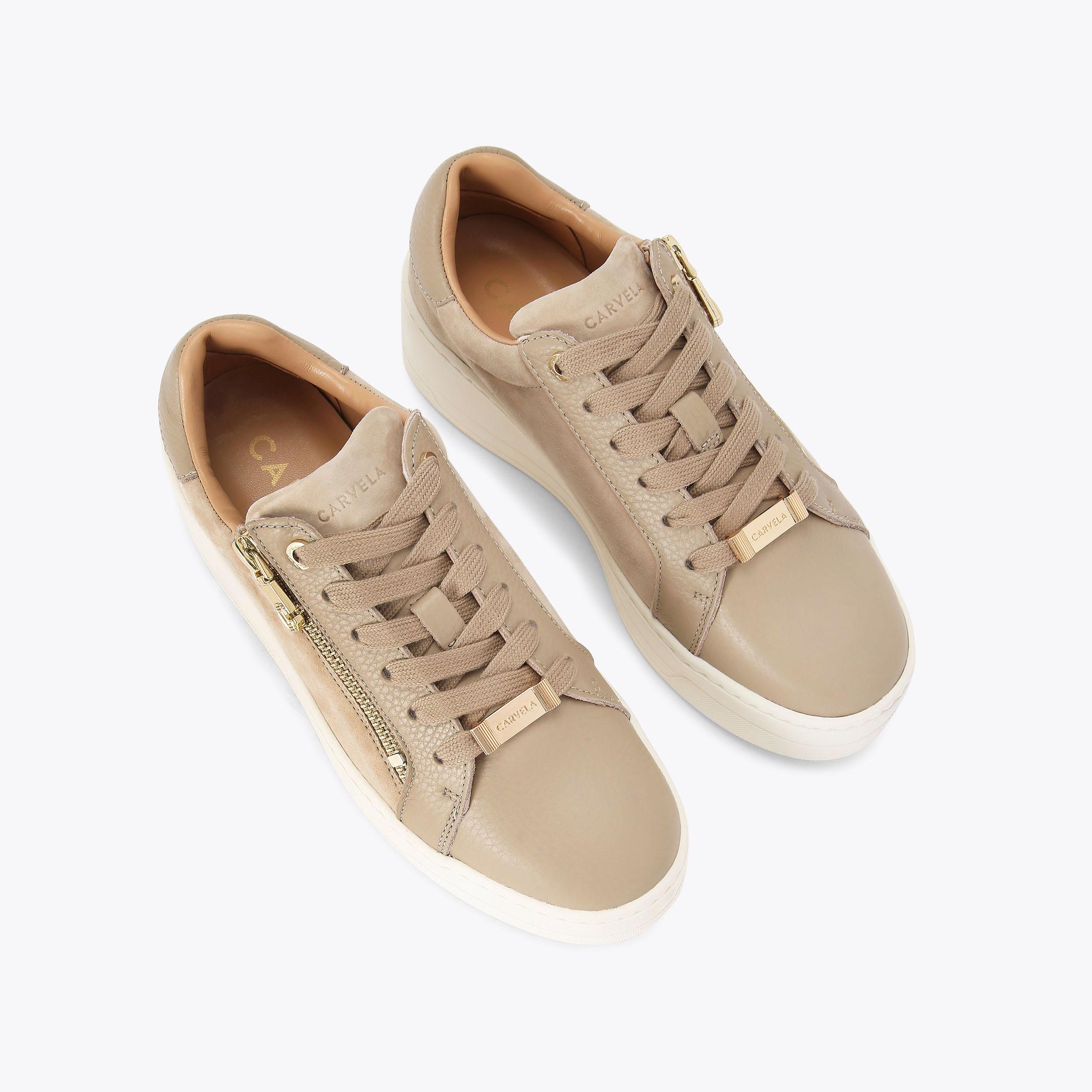 Carvela leather trainers online