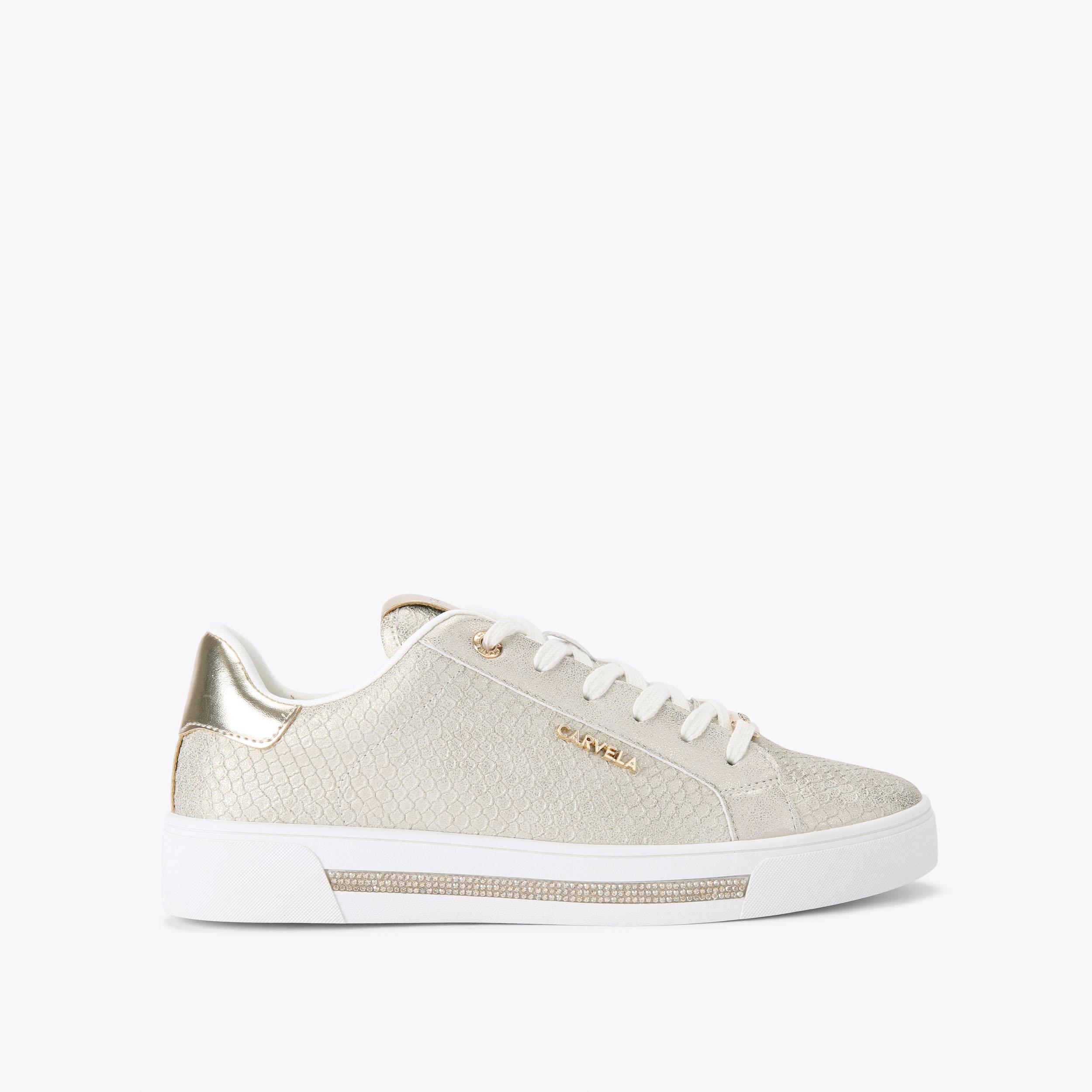 carvela lamar trainers gold