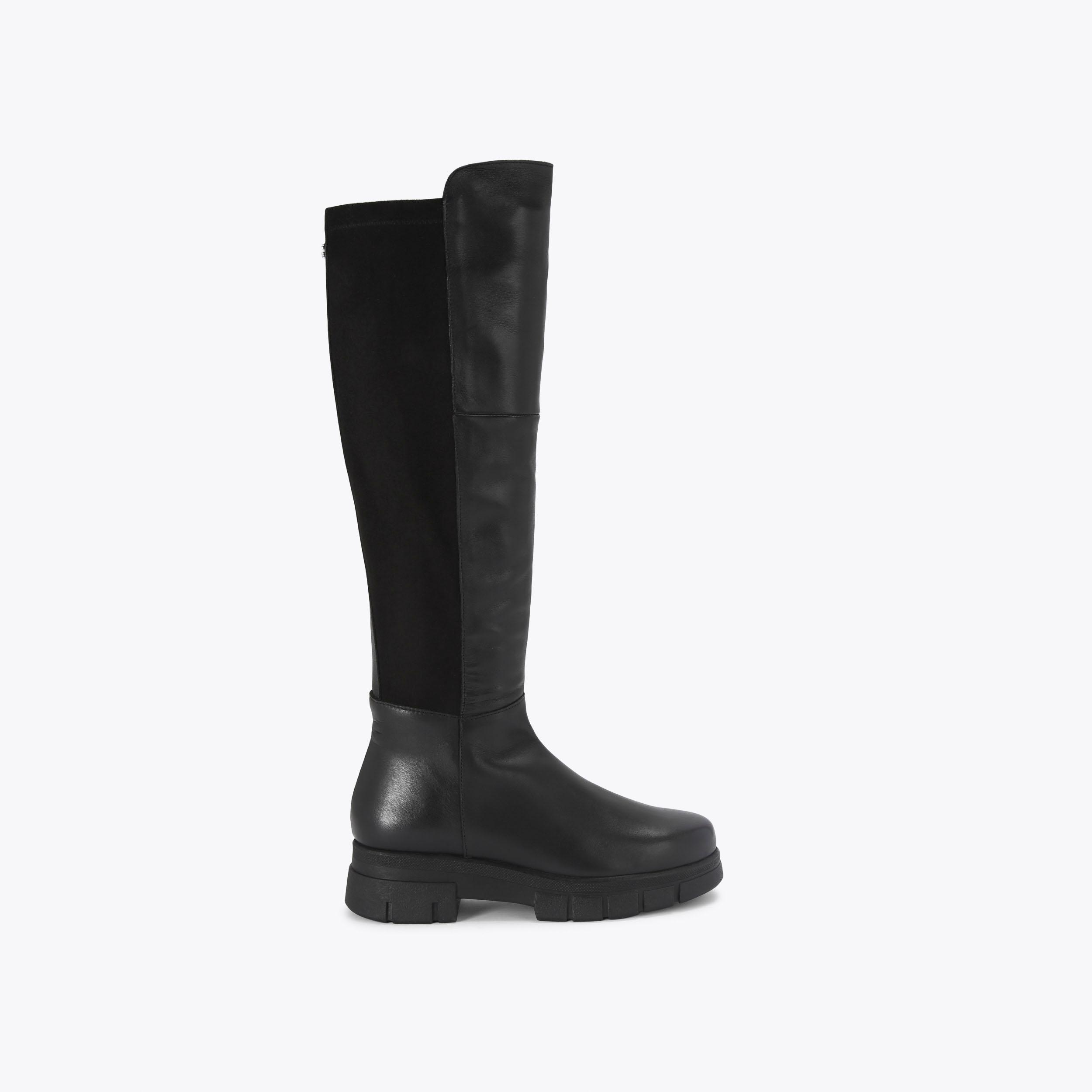 Carvela wasp knee high boots clearance black