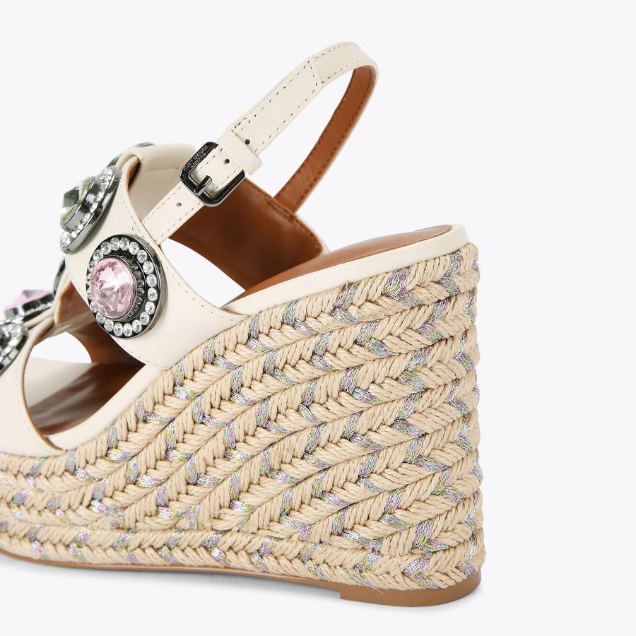 OCTAVIA ESPADRILLE WEDGE Bone Wedge Heel by KURT GEIGER LONDON
