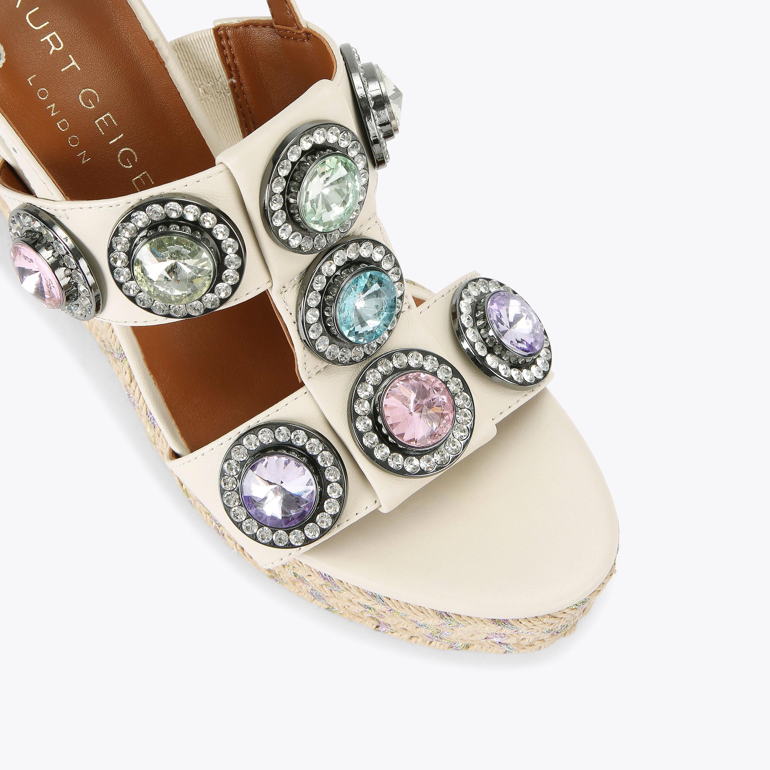 OCTAVIA ESPADRILLE WEDGE Bone Wedge Heel by KURT GEIGER LONDON