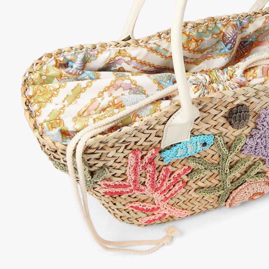 【みー】SEA BASKET BAG (MEDIUM) KENSINGTON BASKET SEA Weave Basket Bag by KURT GEIGER LONDON