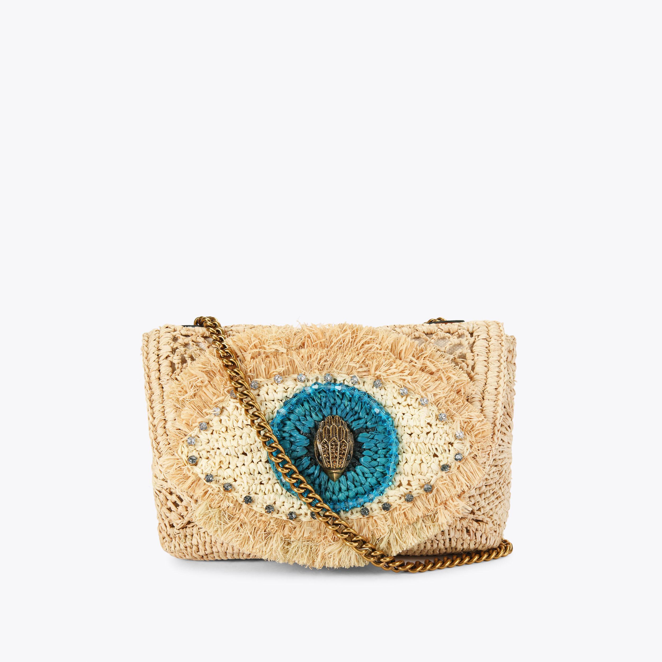 RAFFIA EYE MD KENSINGTON Evil Eye Cross Body Bag by KURT GEIGER LONDON