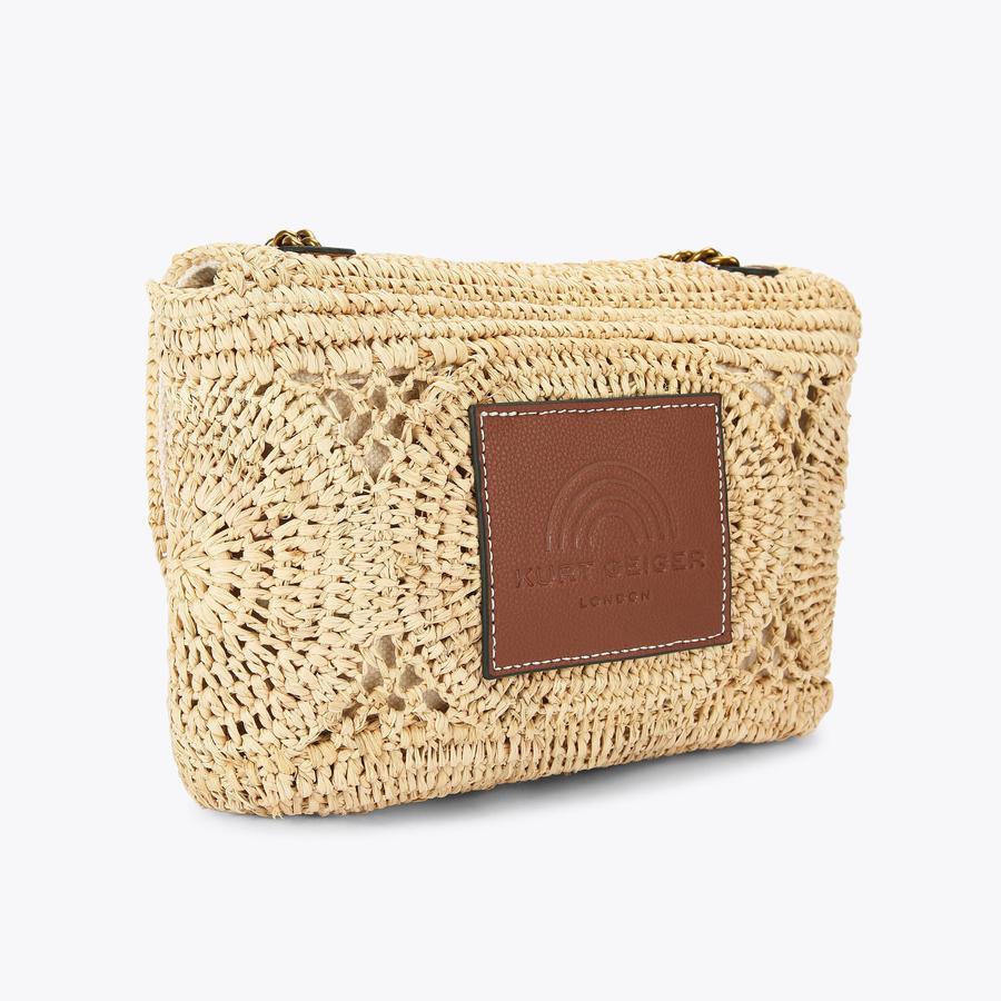 RAFFIA EYE MD KENSINGTON Evil Eye Cross Body Bag by KURT GEIGER LONDON