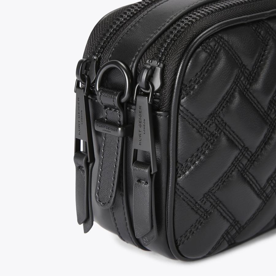 2ZIP KENSINGTON CAMERA DR black dual camera bag by KURT GEIGER LONDON