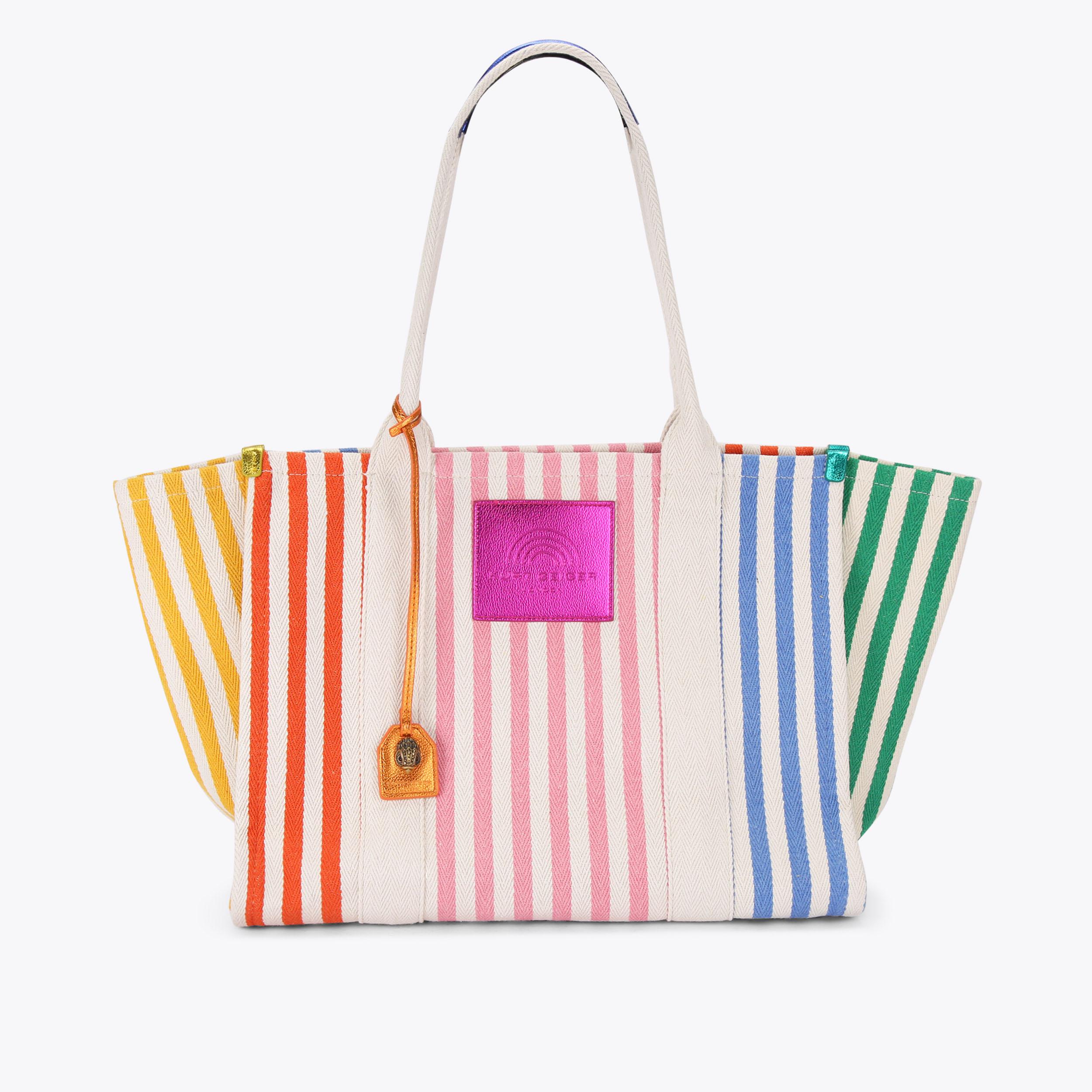 SOUTHBANK LG SHOPPER Canvas Striped Shopper Bag by KURT GEIGER LONDON