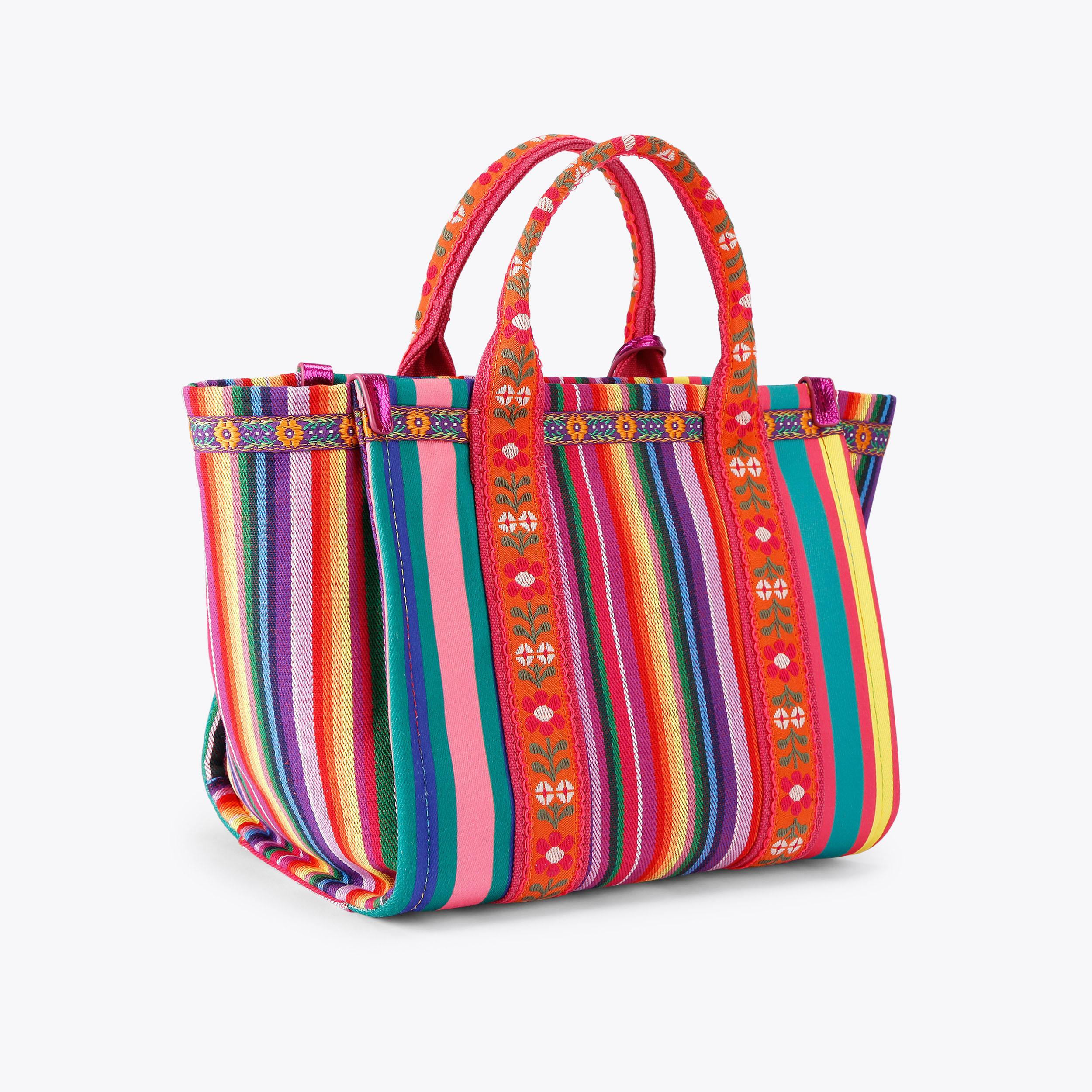 SOUTHBANK SM SHOPPER Rainbow Stripe Canvas Shopper Bag by
