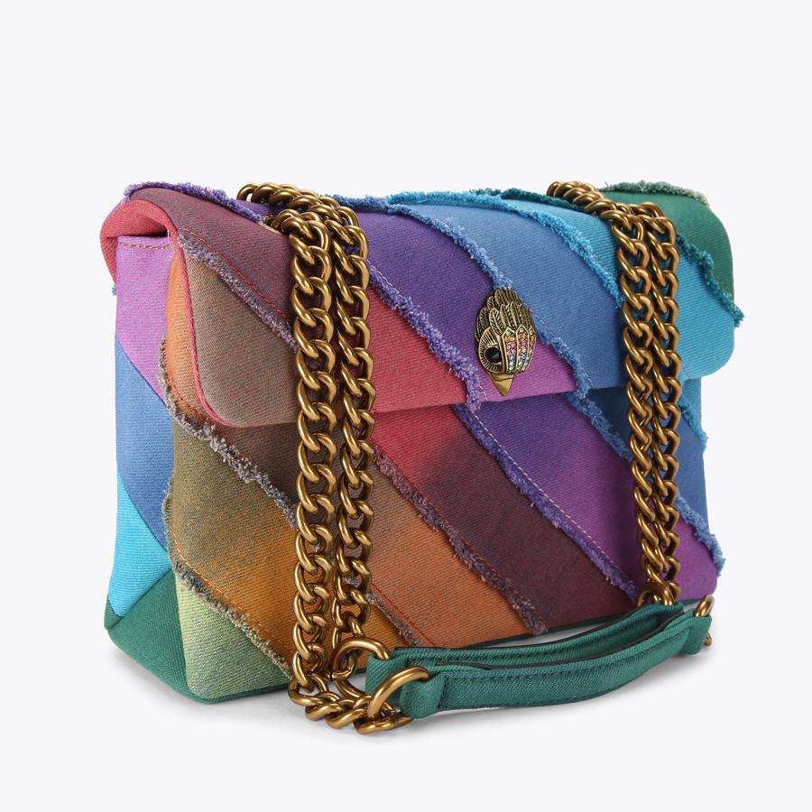 DENIM KENSINGTON BAG L Denim Dyed Shoulder Bag by KURT GEIGER LONDON