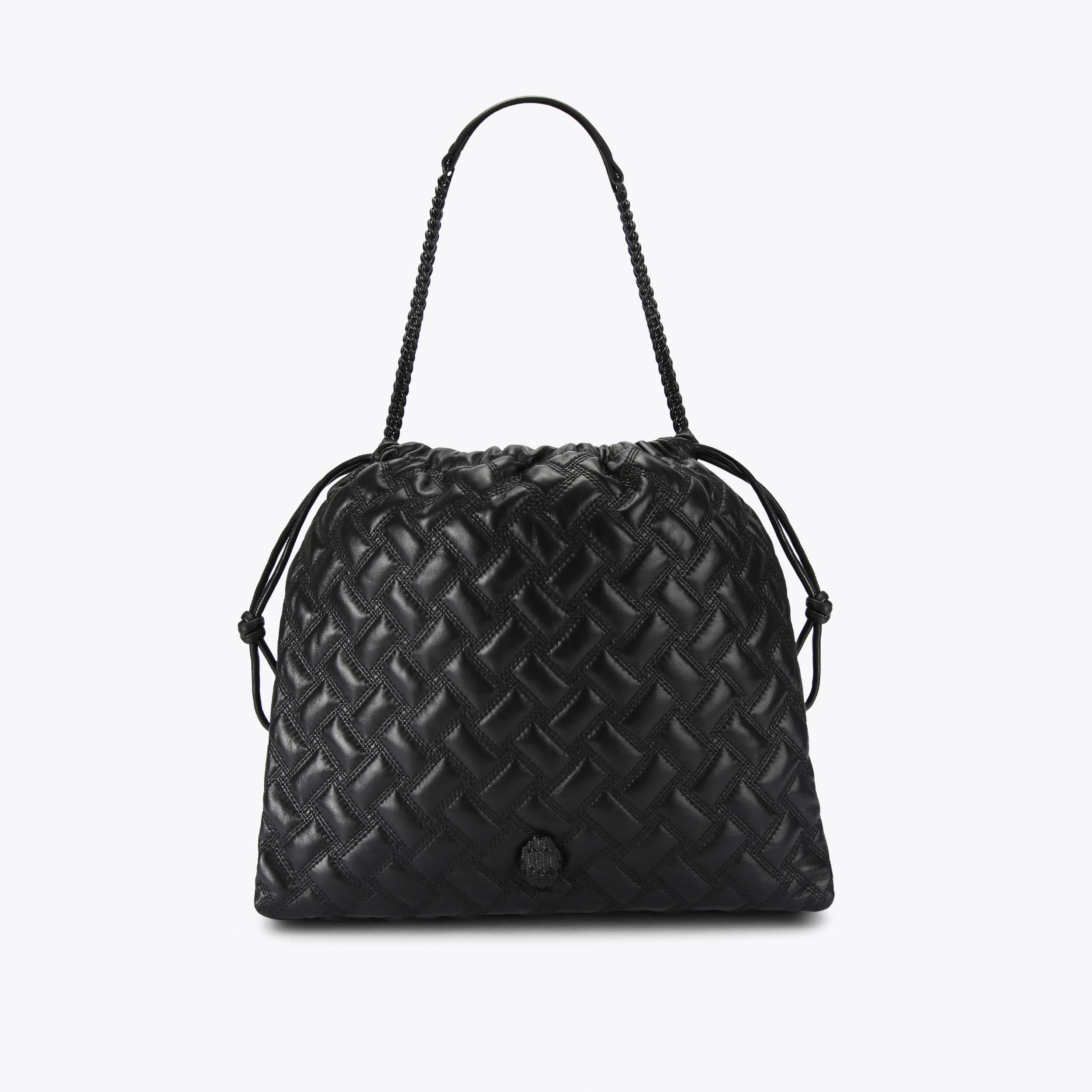 KENSINGTON DRAWSTRING DR Black Drench Shoulder Bag by KURT GEIGER LONDON