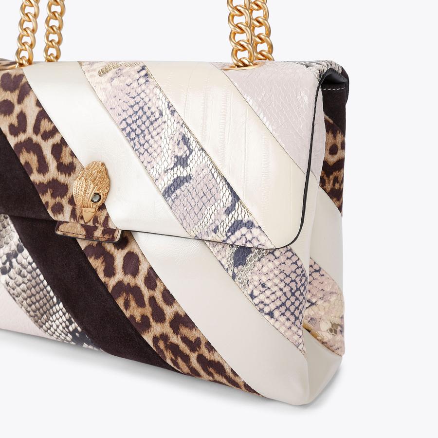 LEATHER LG KENSINGTON L Stripe Snake Shoulder Bag by KURT