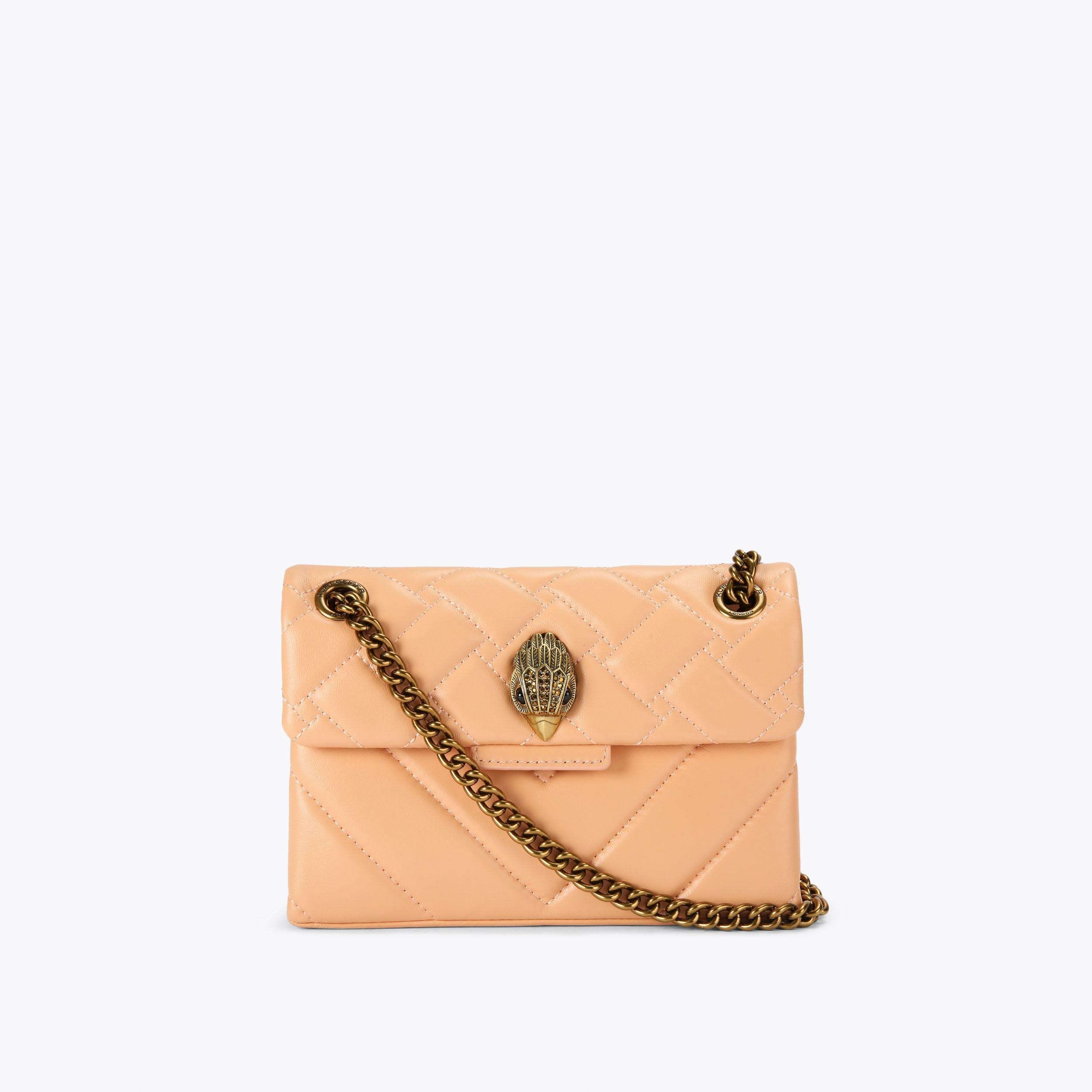 LEATHER MINI KENSINGTON Peach Cross Body Bag by KURT GEIGER LONDON