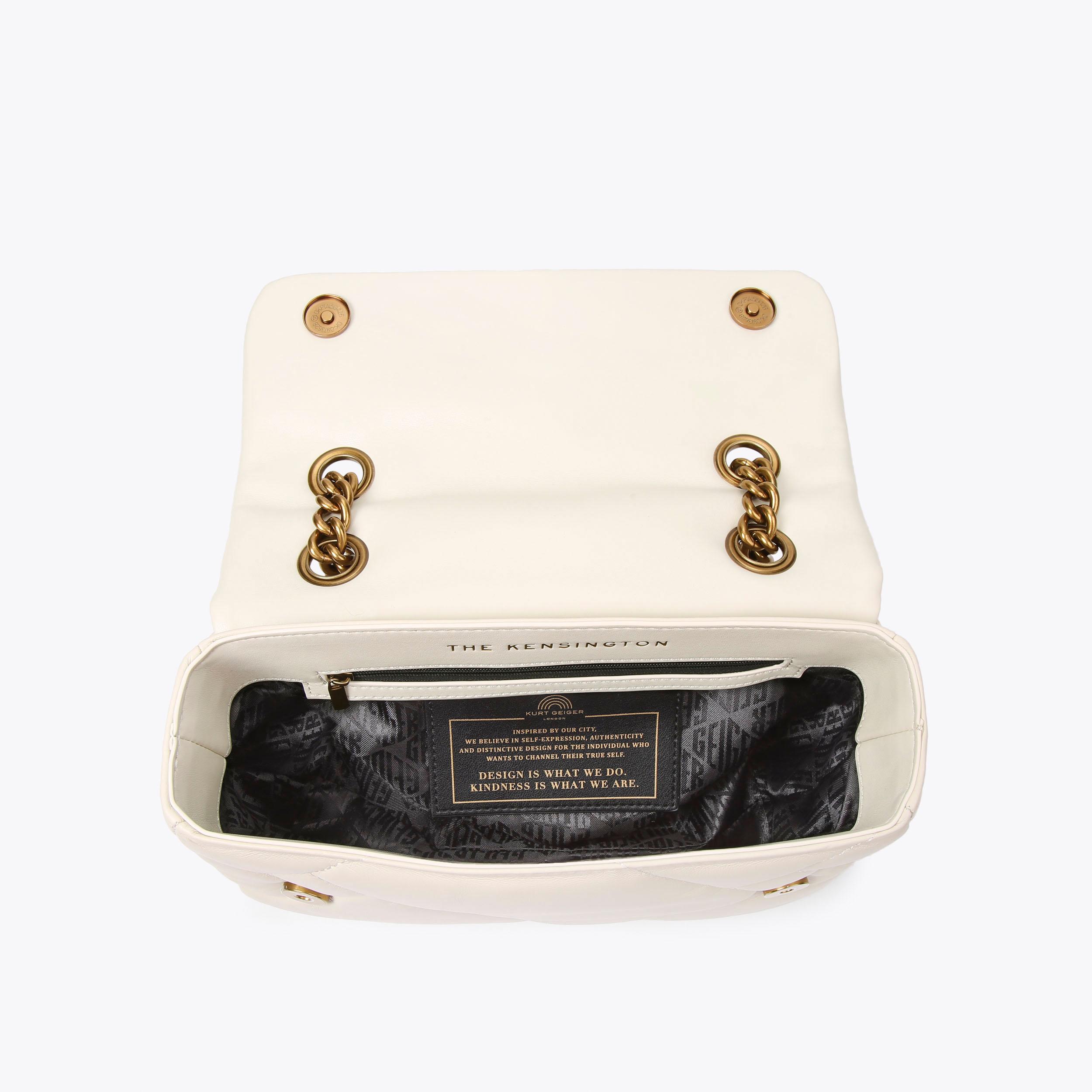 MD KENSINGTON PUFF Bone Leather Cross Body Bag by KURT GEIGER LONDON
