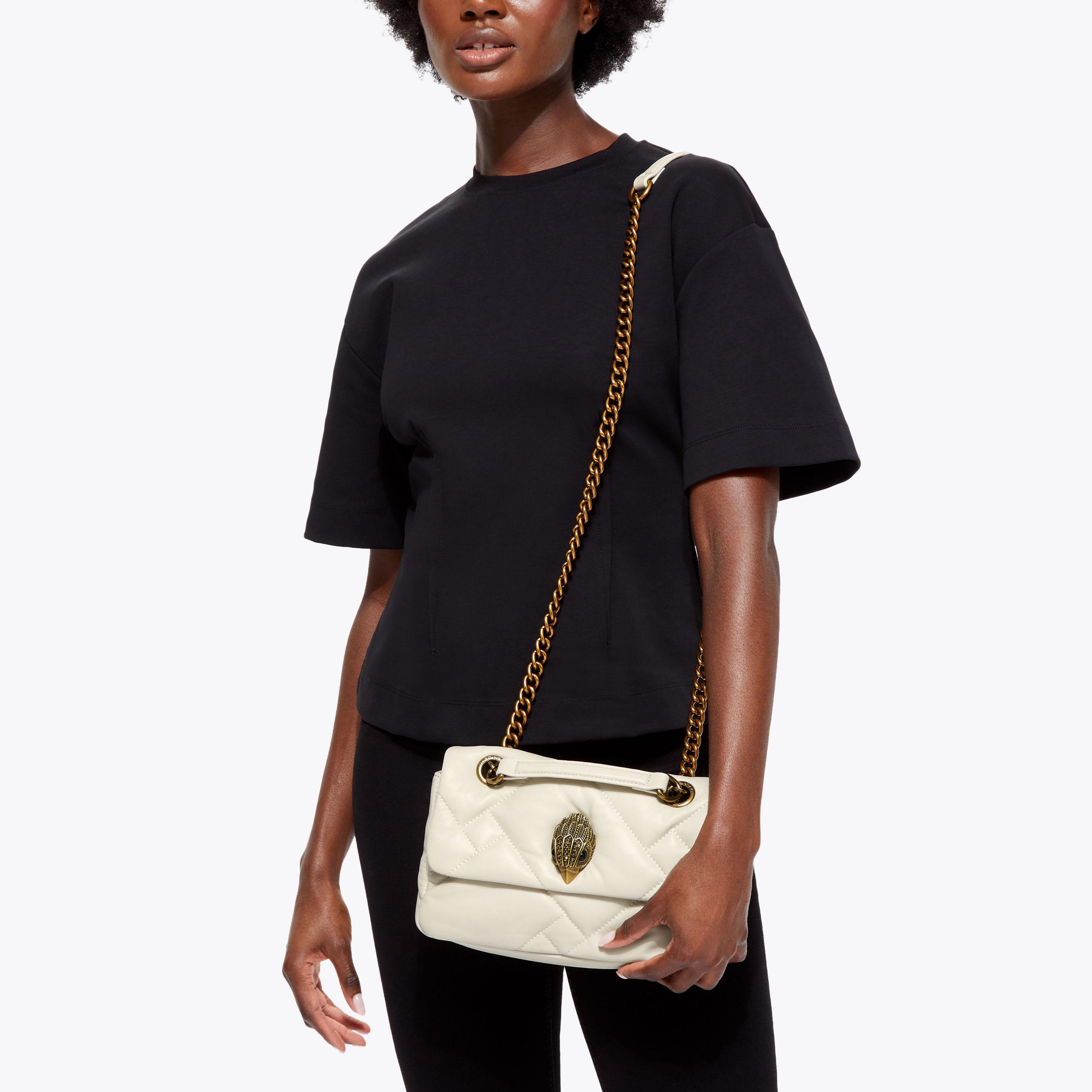 MD KENSINGTON PUFF Bone Leather Cross Body Bag by KURT GEIGER LONDON