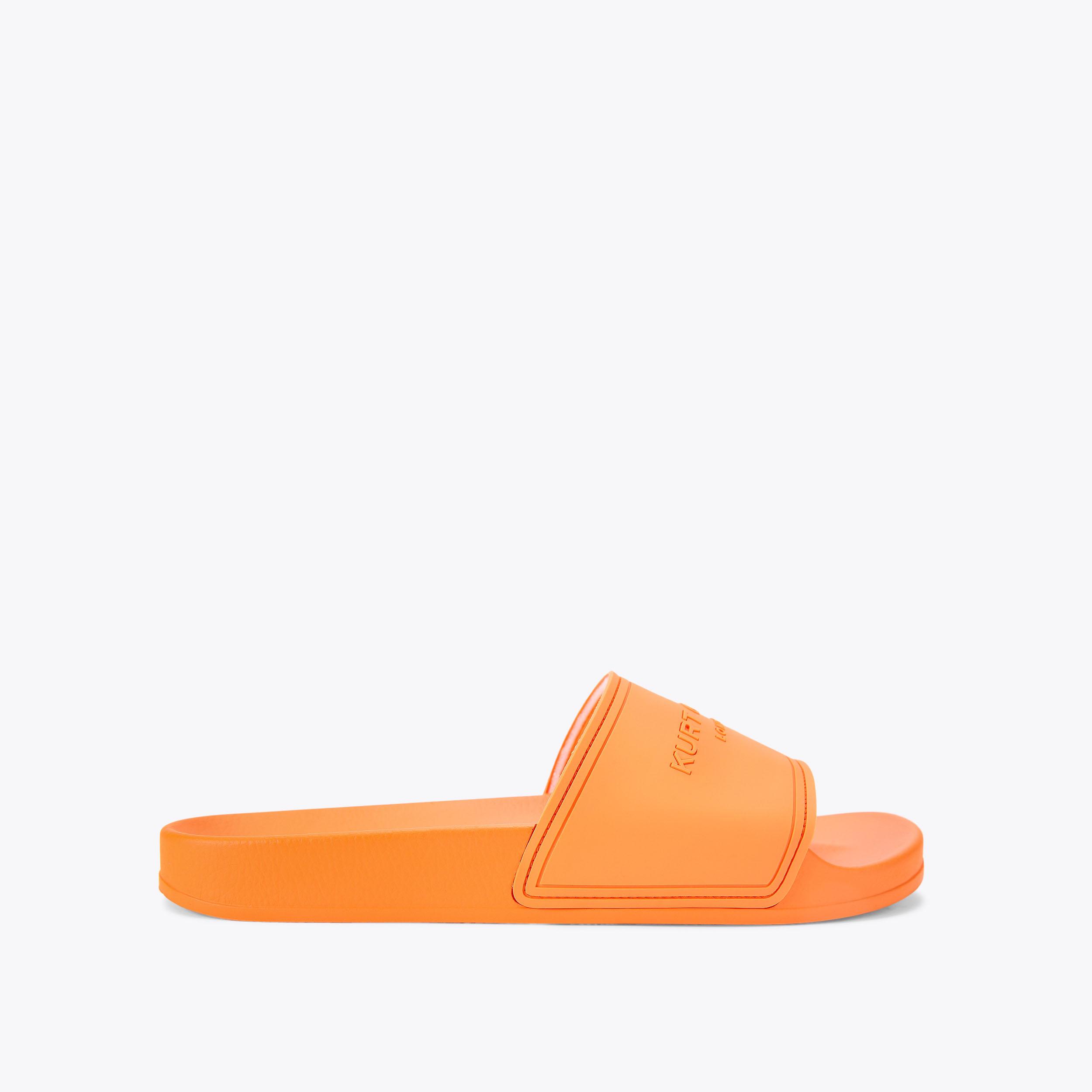 KGL POOL SLIDER MENS Orange Slider Sandals by KURT GEIGER LONDON