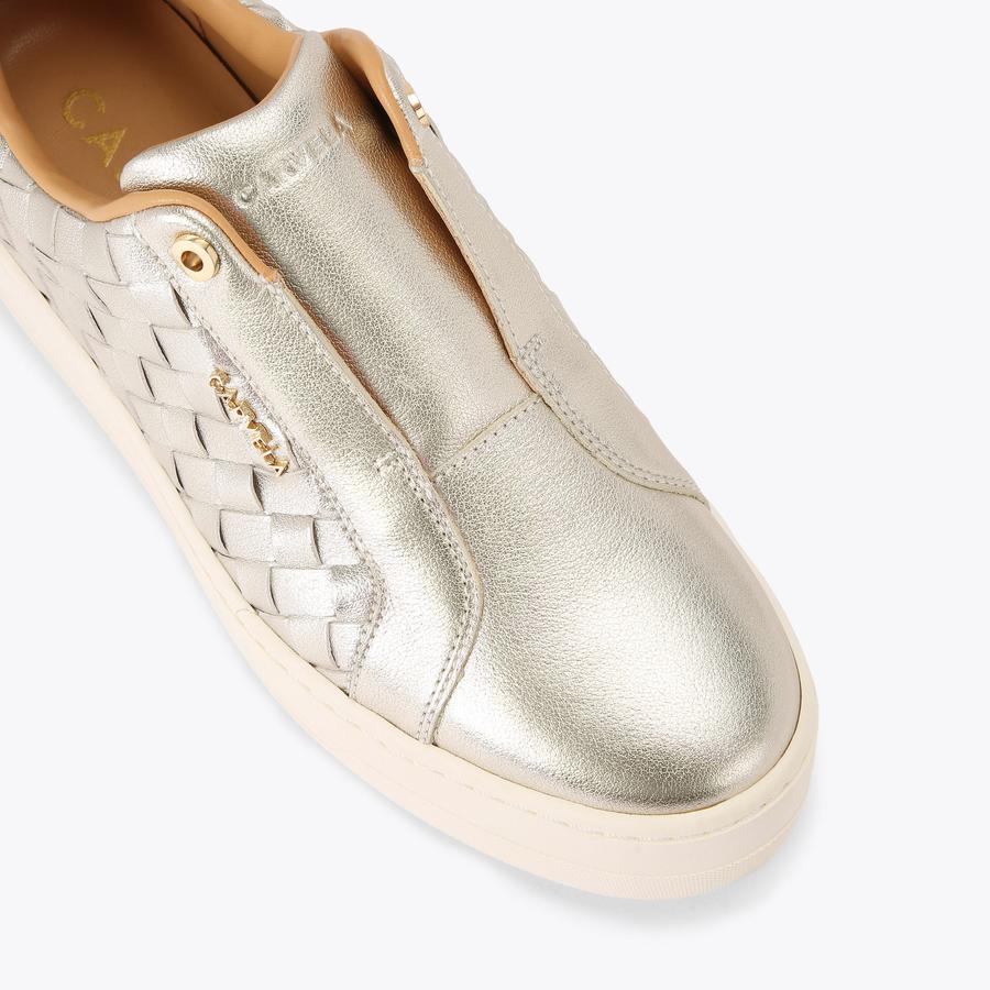 Carvela white and gold trainers online
