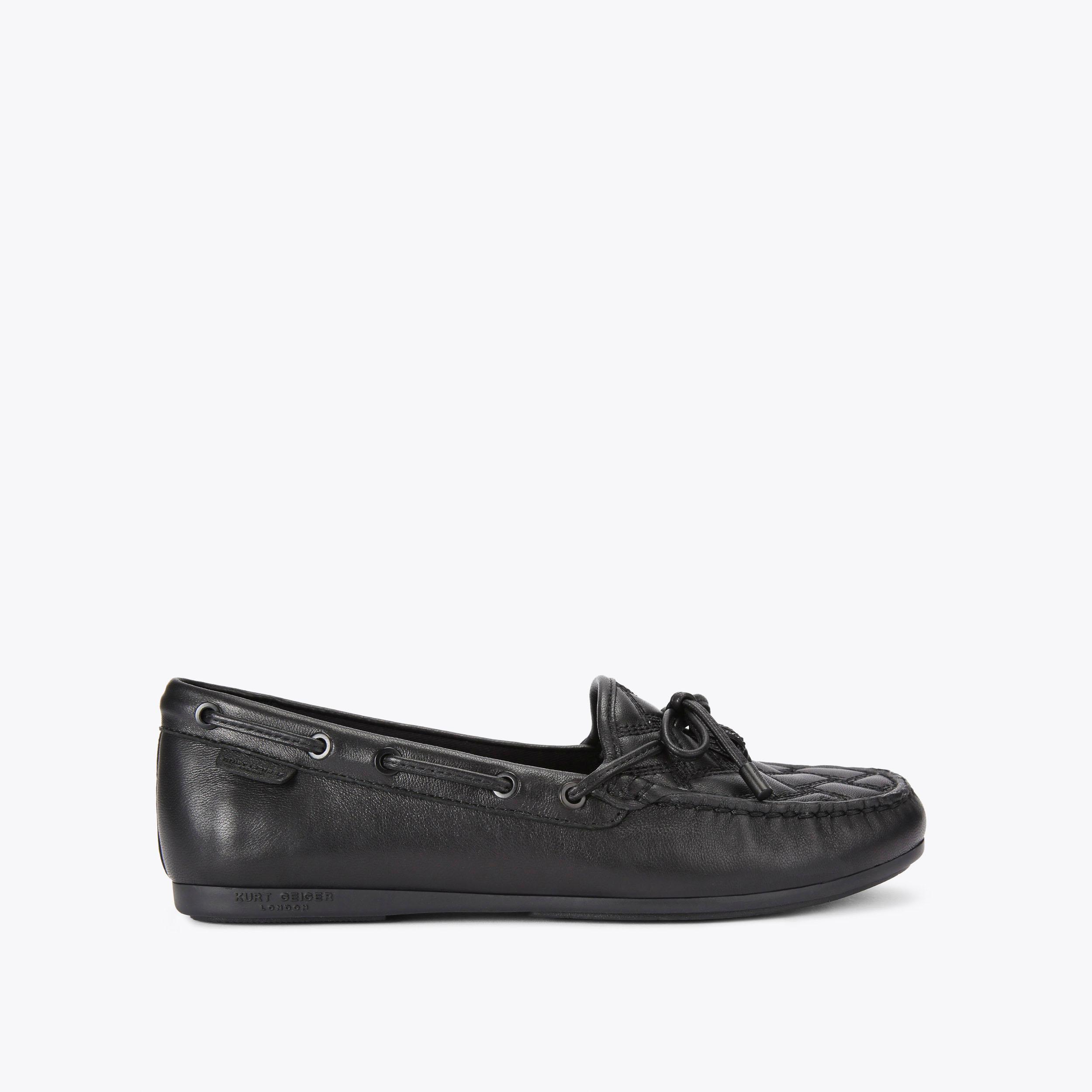Kurt geiger flat black shoes outlet