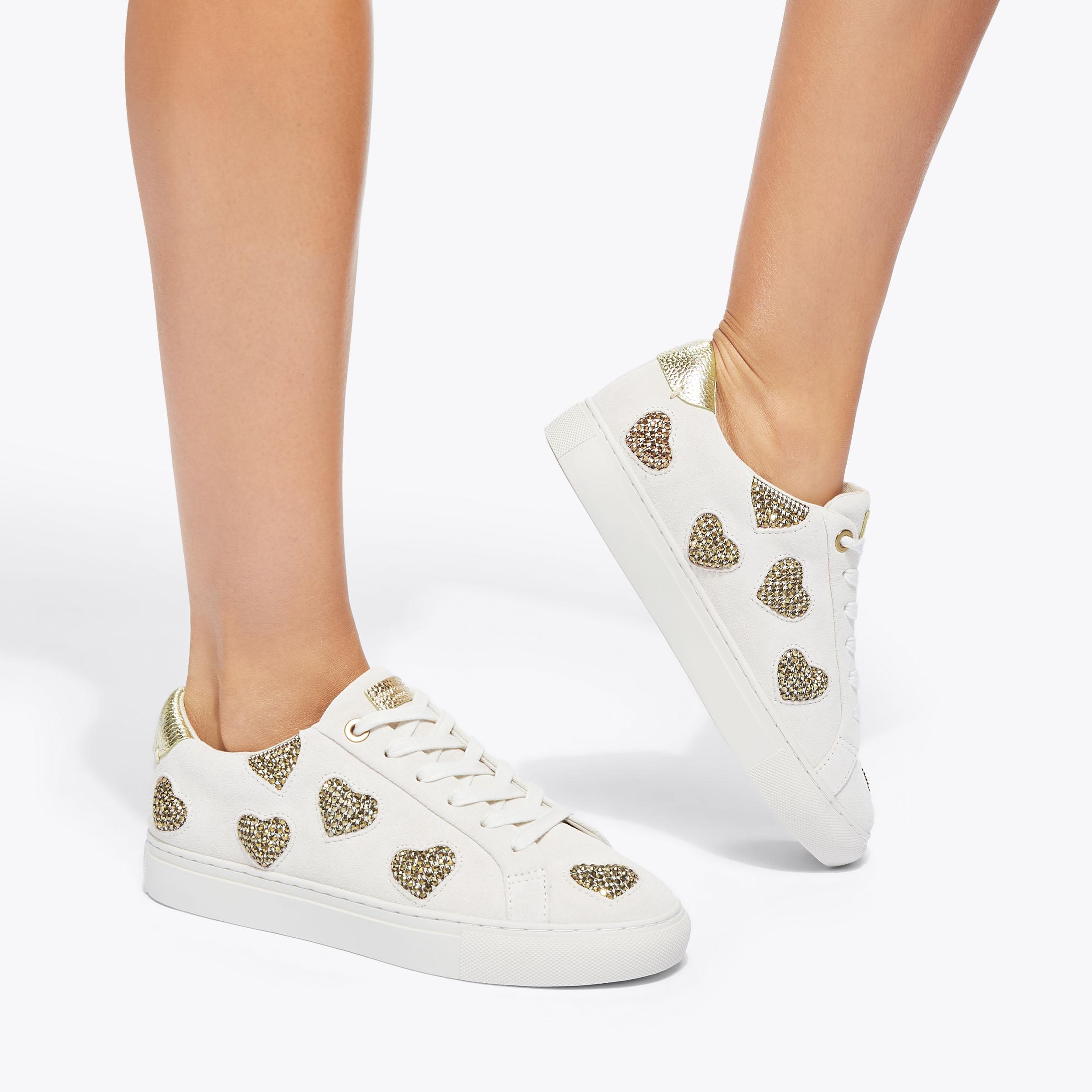 LANE LOVE White Crystal Trainer by KURT GEIGER LONDON