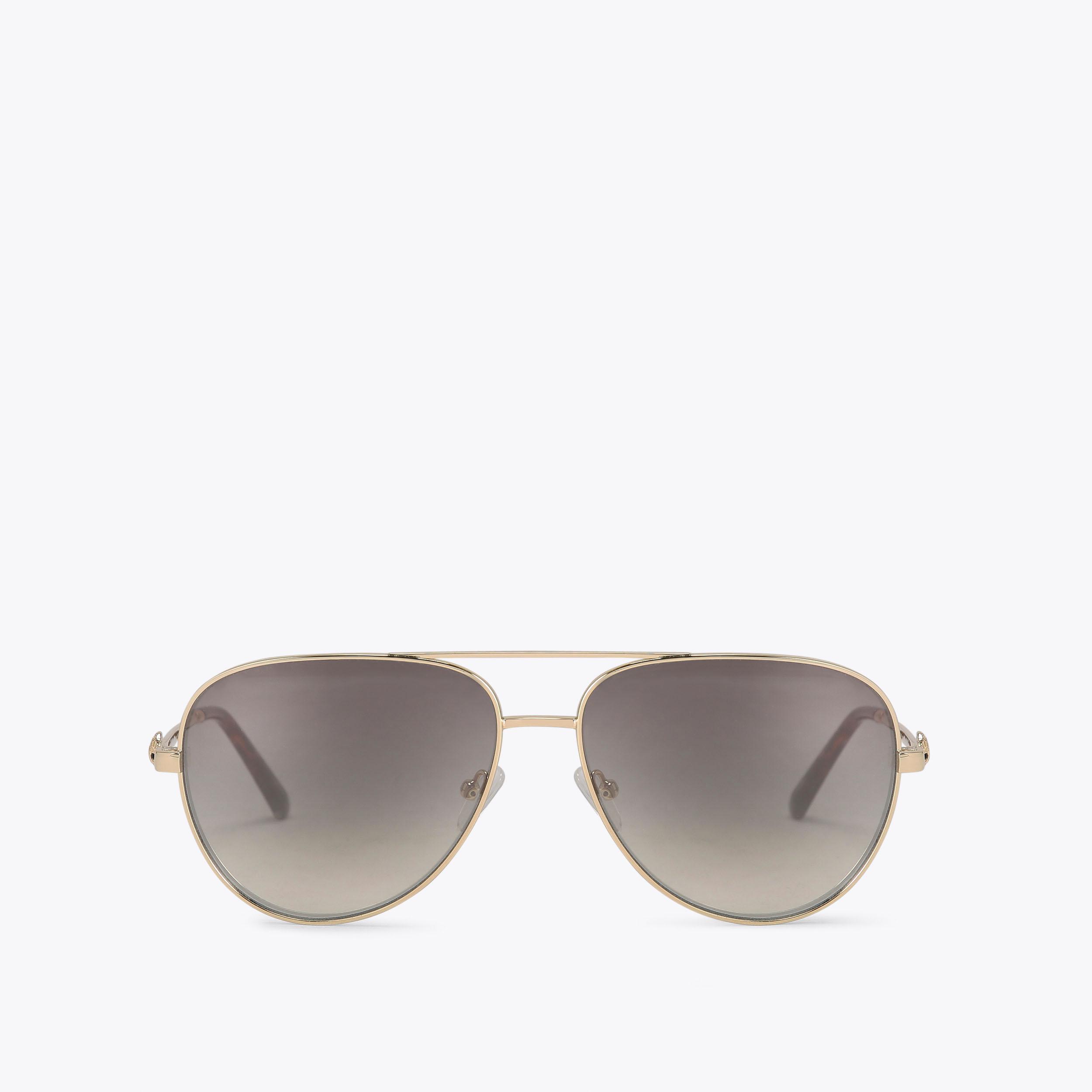 SHOREDITCH AVIATOR Brown Sunglasses by KURT GEIGER LONDON