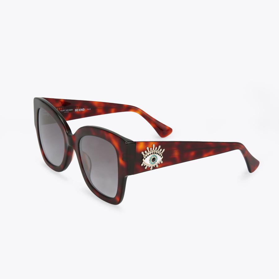 Kurt Geiger Tortoiseshell Square Sunglasses - Medium Brown Kurt Geiger | Accessories | Kurt Geiger Tortoiseshell Square  main image 2